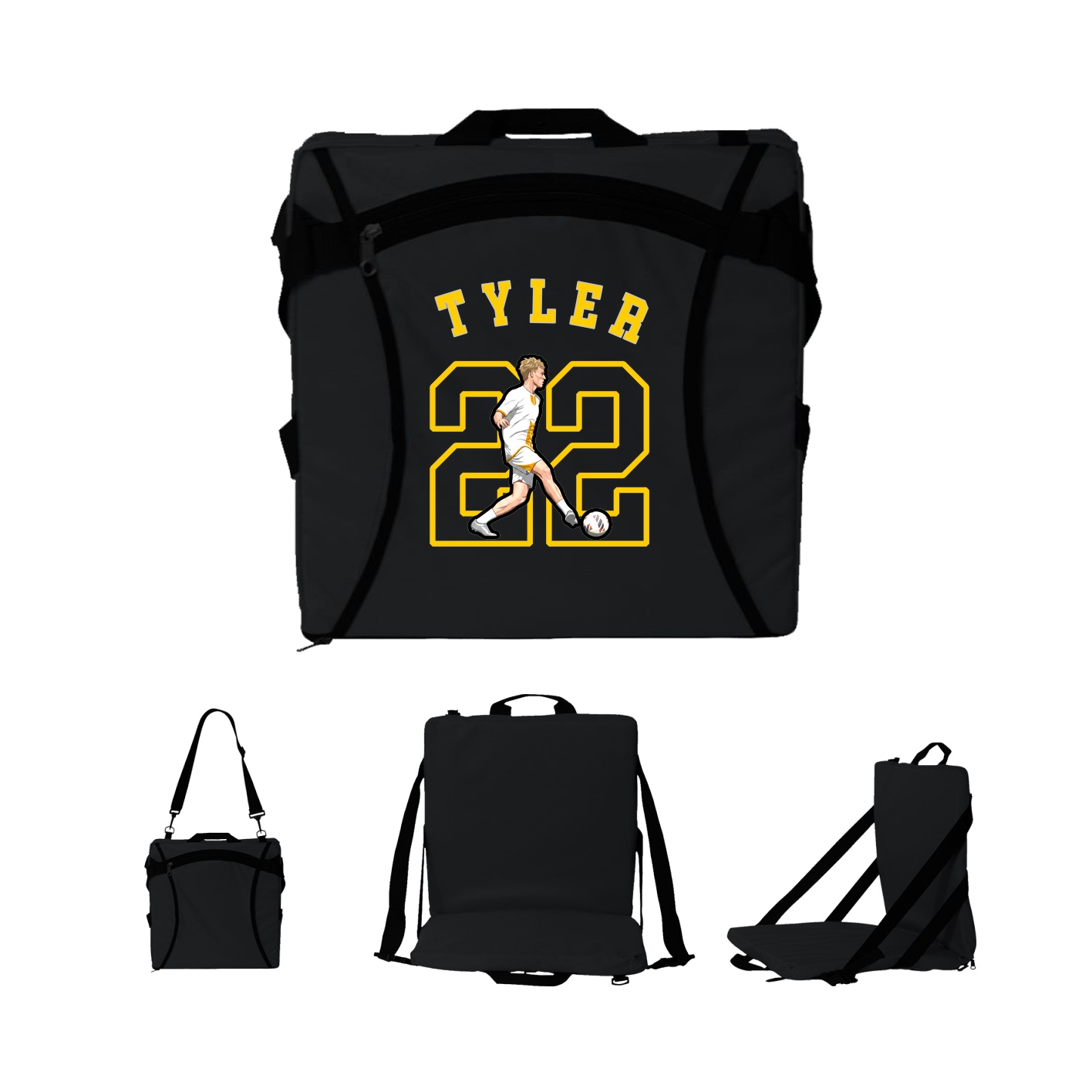 Folding Stadium Seat — Shirsey Arch in Black