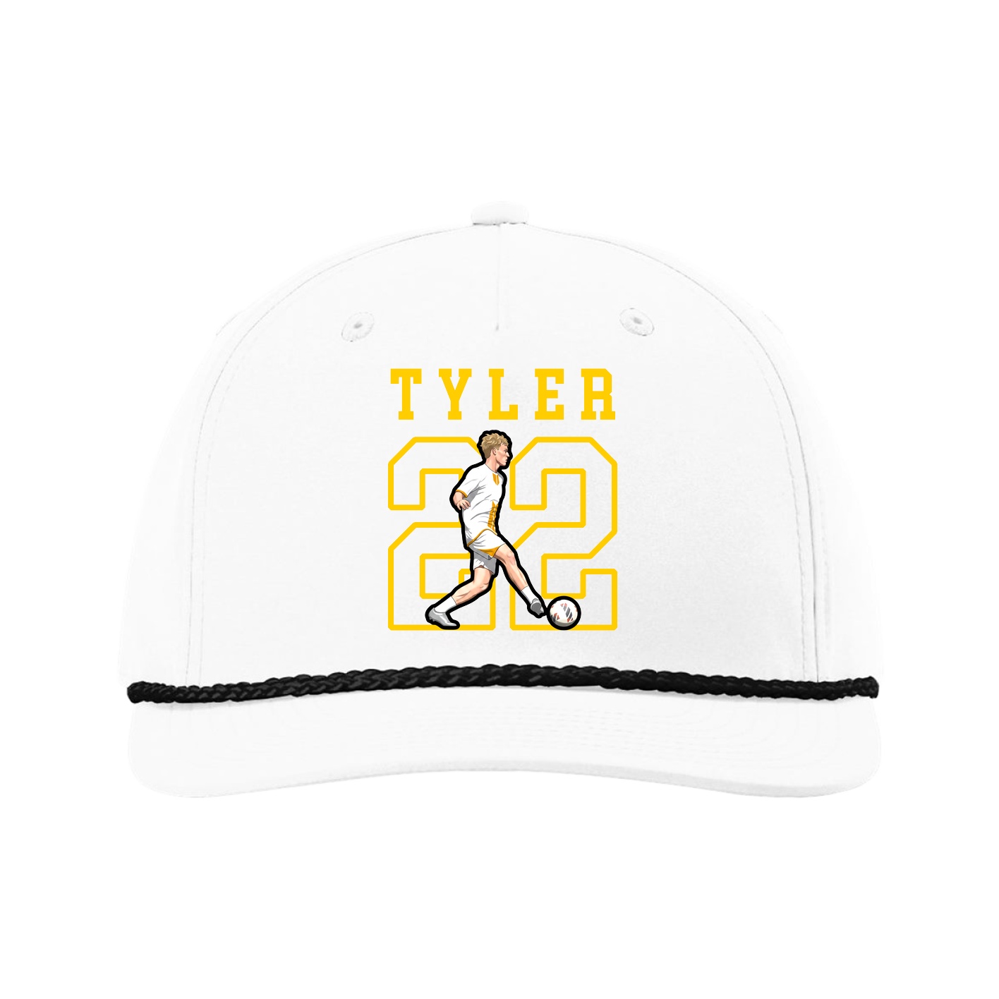 Five-Panel Classic Rope Cap — Shirsey in White