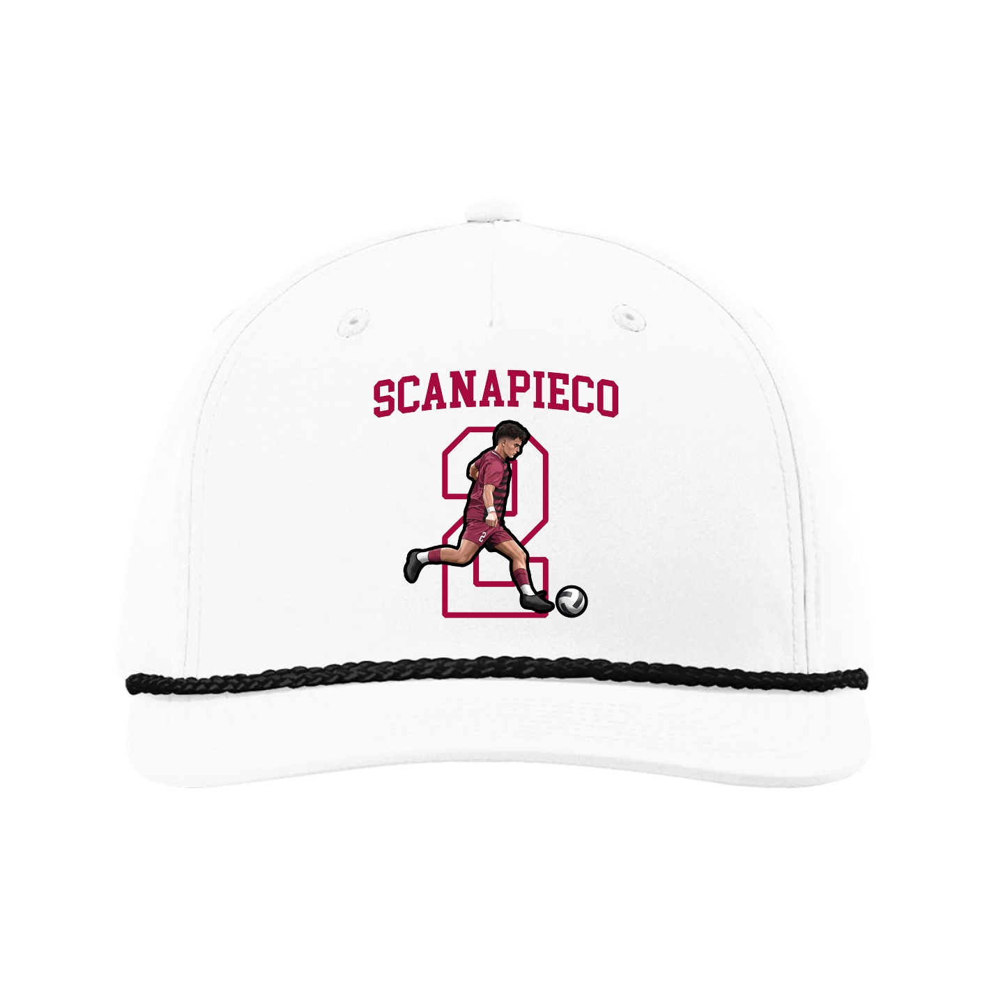 Five-Panel Classic Rope Cap — Shirsey in White