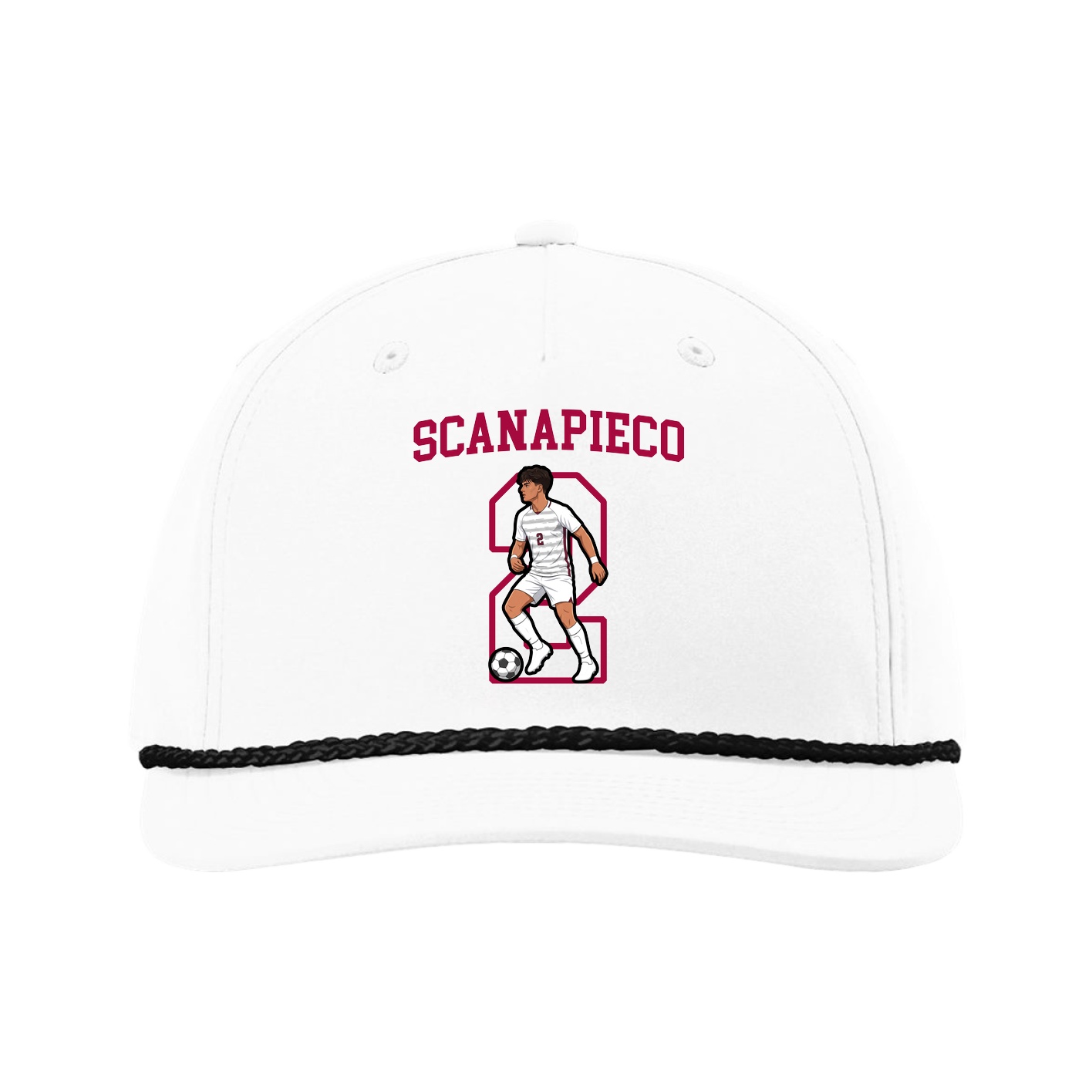 Five-Panel Classic Rope Cap — Shirsey in White