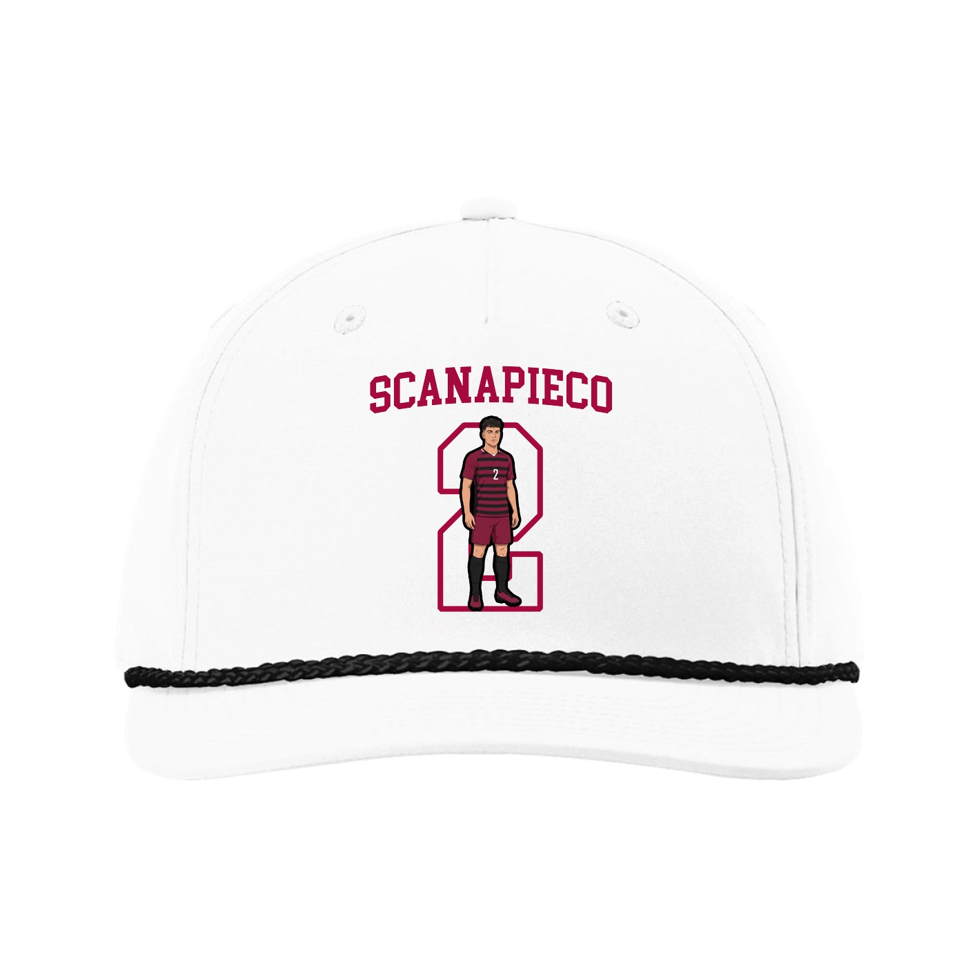 Five-Panel Classic Rope Cap — Shirsey in White