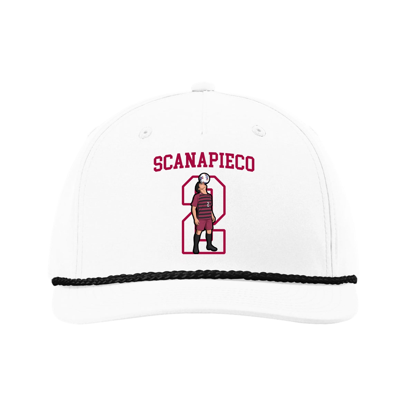 Five-Panel Classic Rope Cap — Shirsey in White