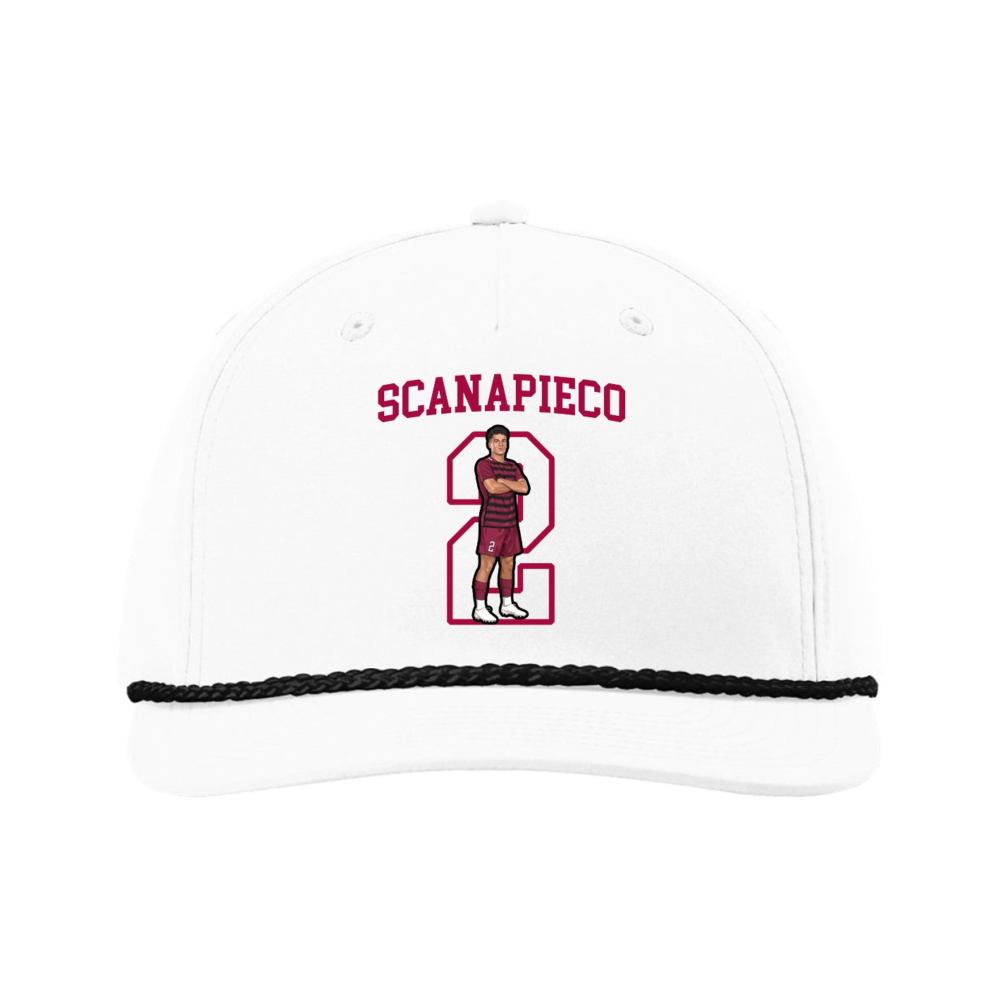 Five-Panel Classic Rope Cap — Shirsey in White