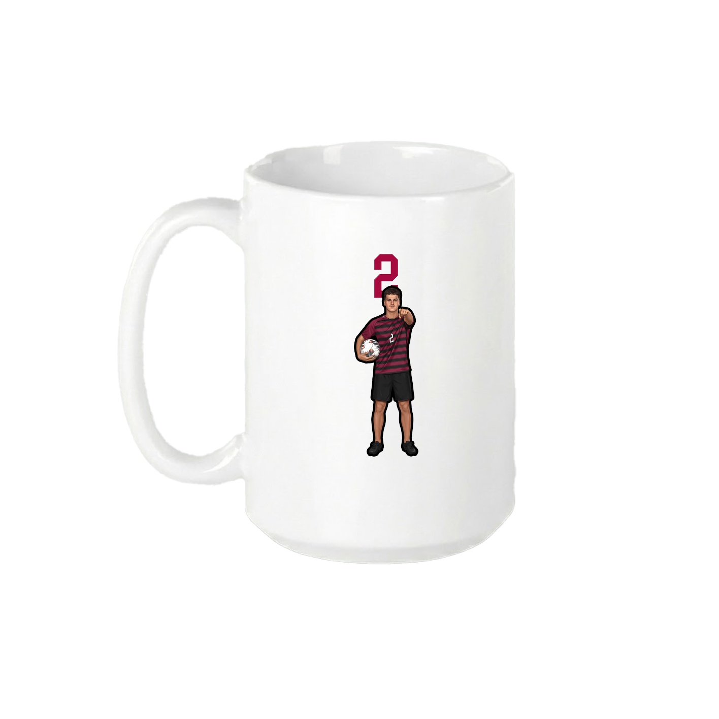 15oz Coffee Mug — Number Top in White