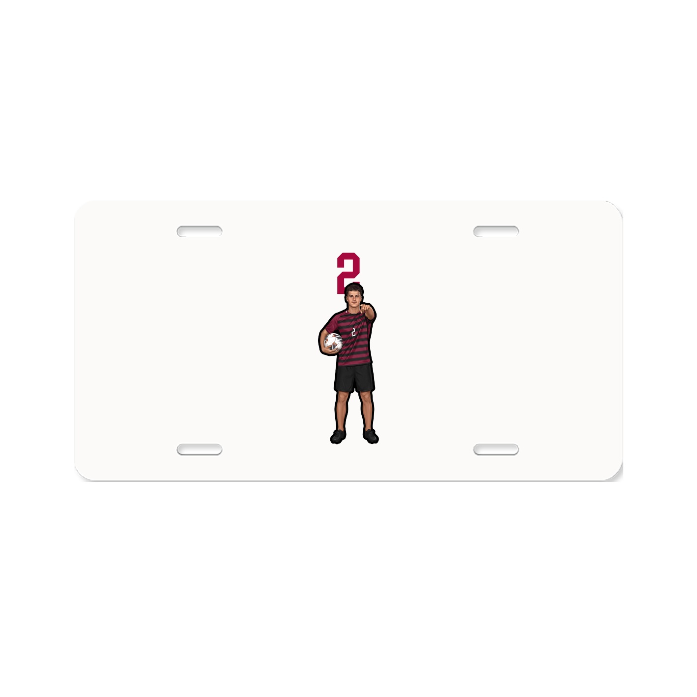 License Plate — Number Top in Classic
