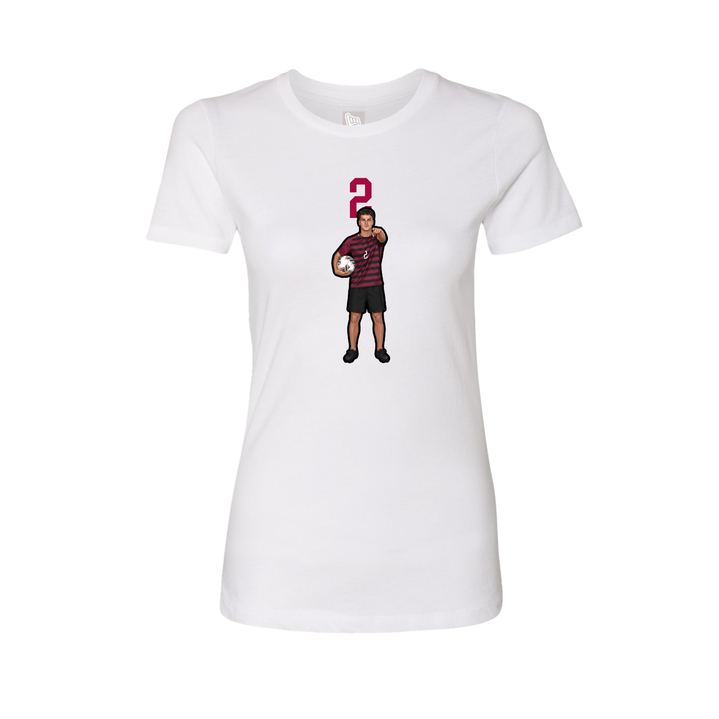 Womens Tee — Number Top in White