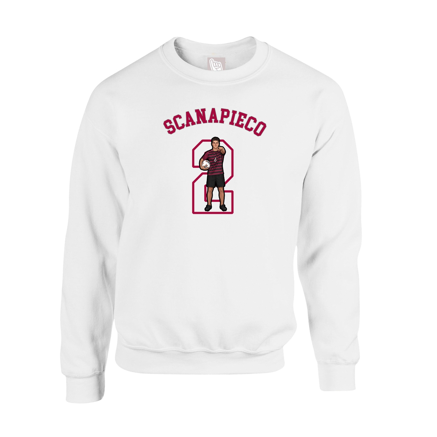 Fleece Crew — Shirsey Arch in White