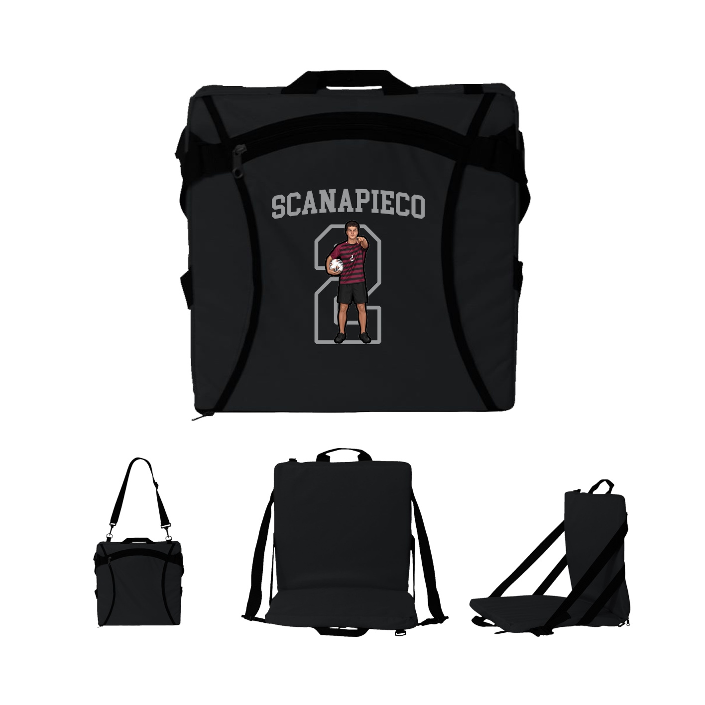 Folding Stadium Seat — Shirsey in Black