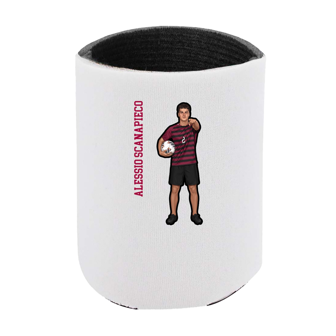 Can Holder — Name Vertical in White
