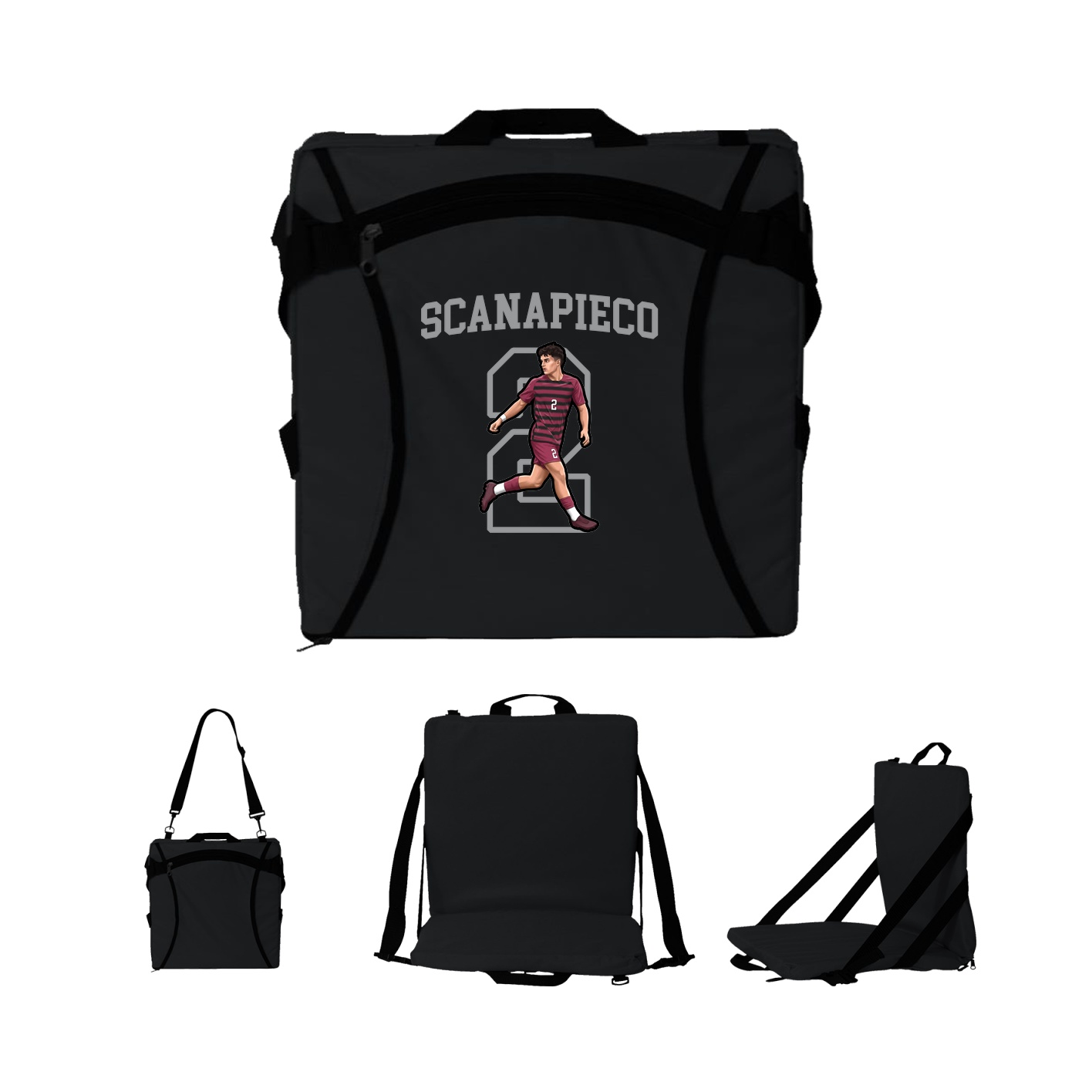 Folding Stadium Seat — Shirsey in Black