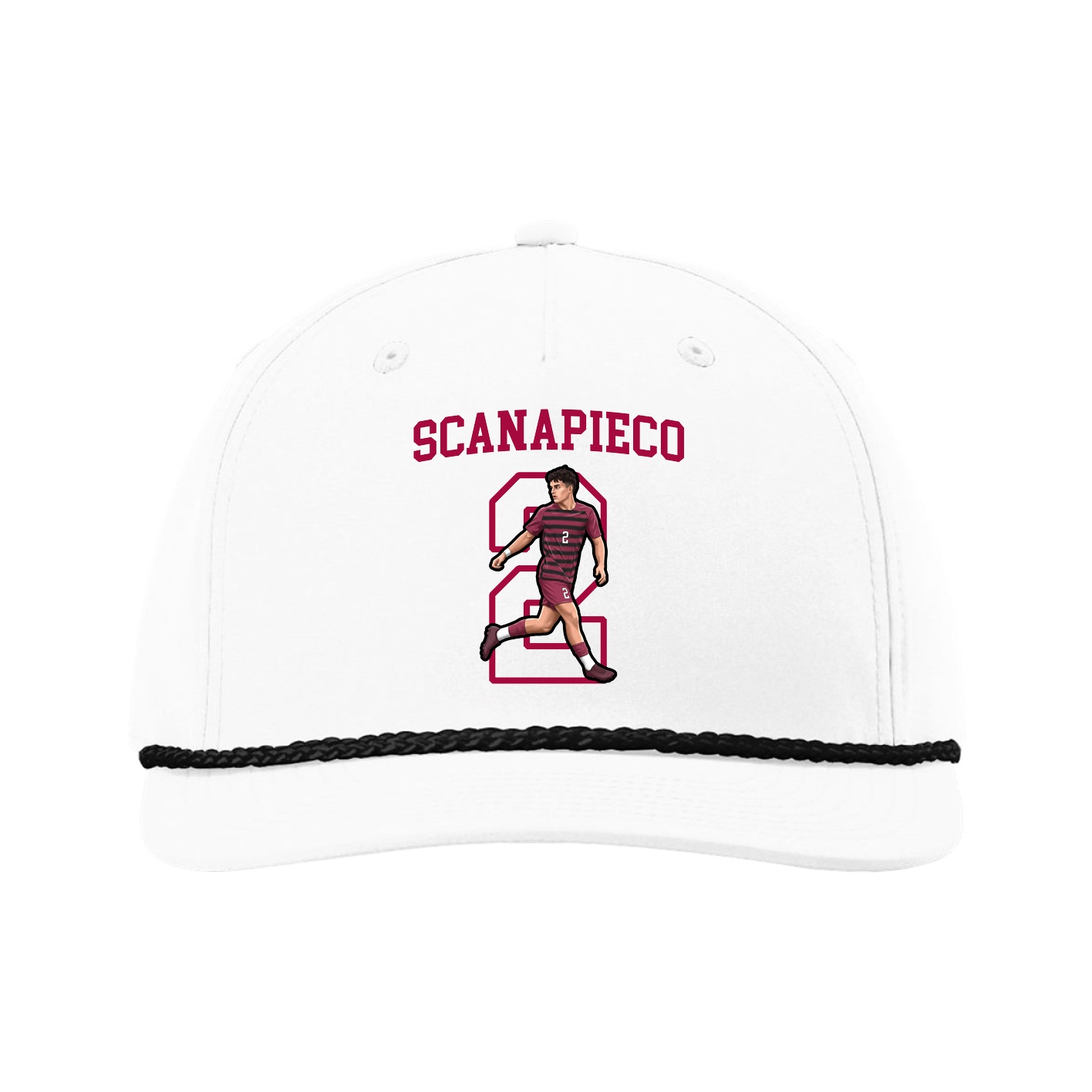 Five-Panel Classic Rope Cap — Shirsey in White