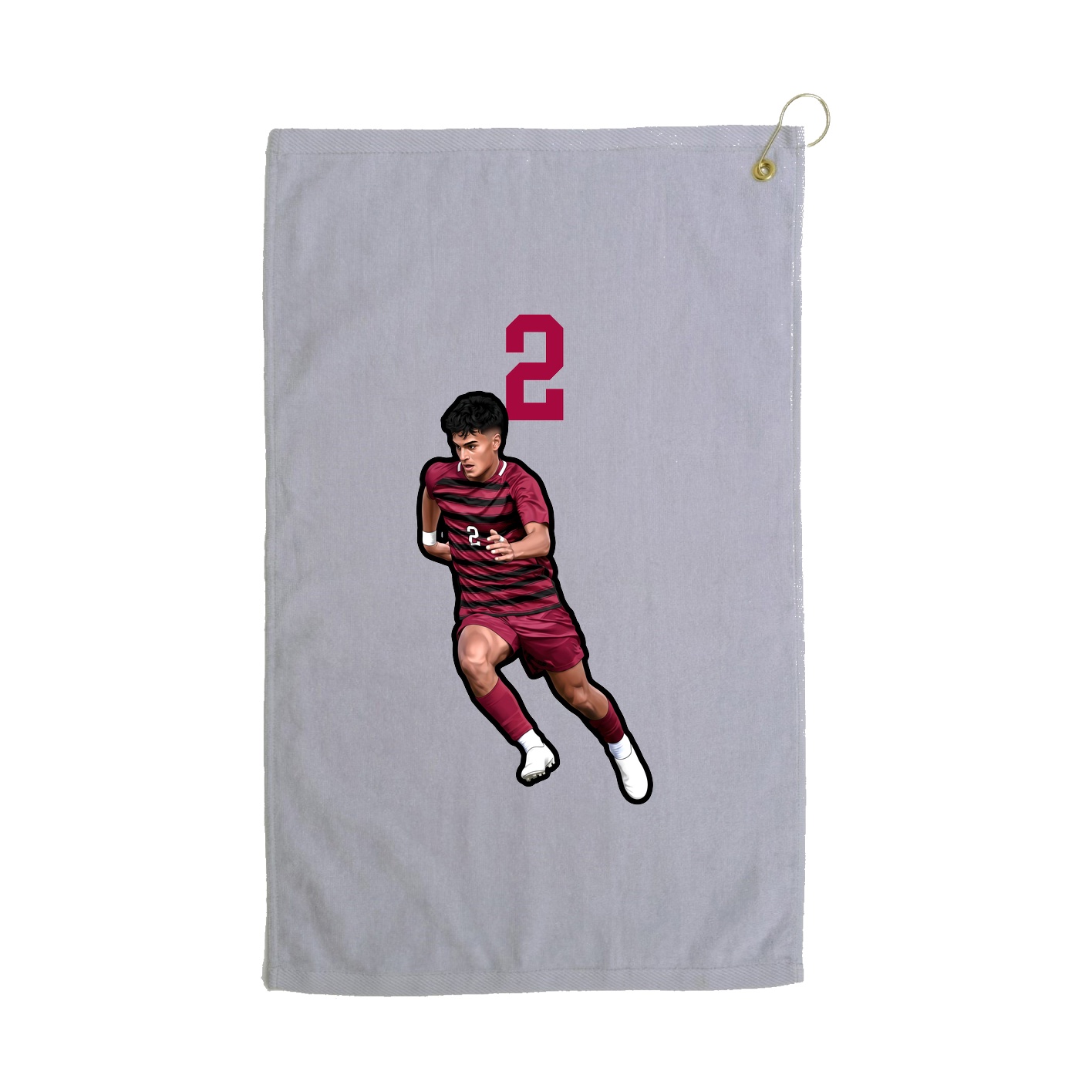 Golf Towel — Number Top in Grey