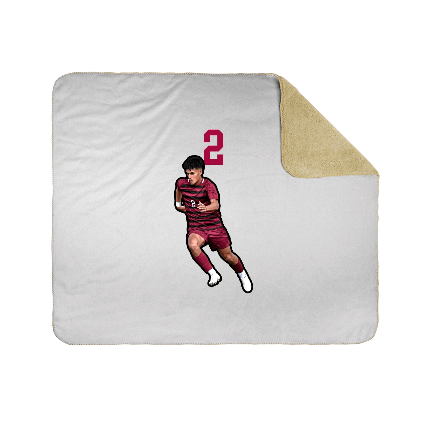Throw Blanket — Number Top in White