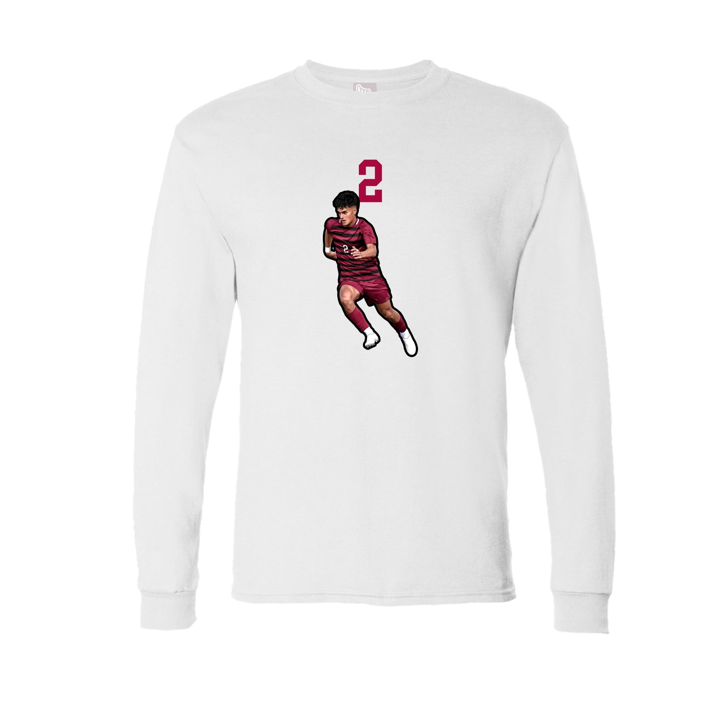 Long Sleeve Tee — Number Top in White