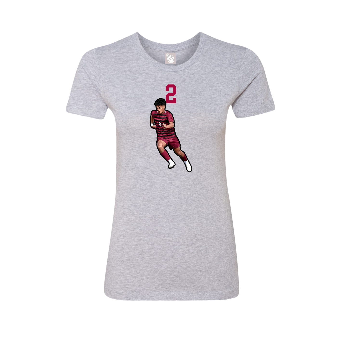 Womens Tee — Number Top in Grey