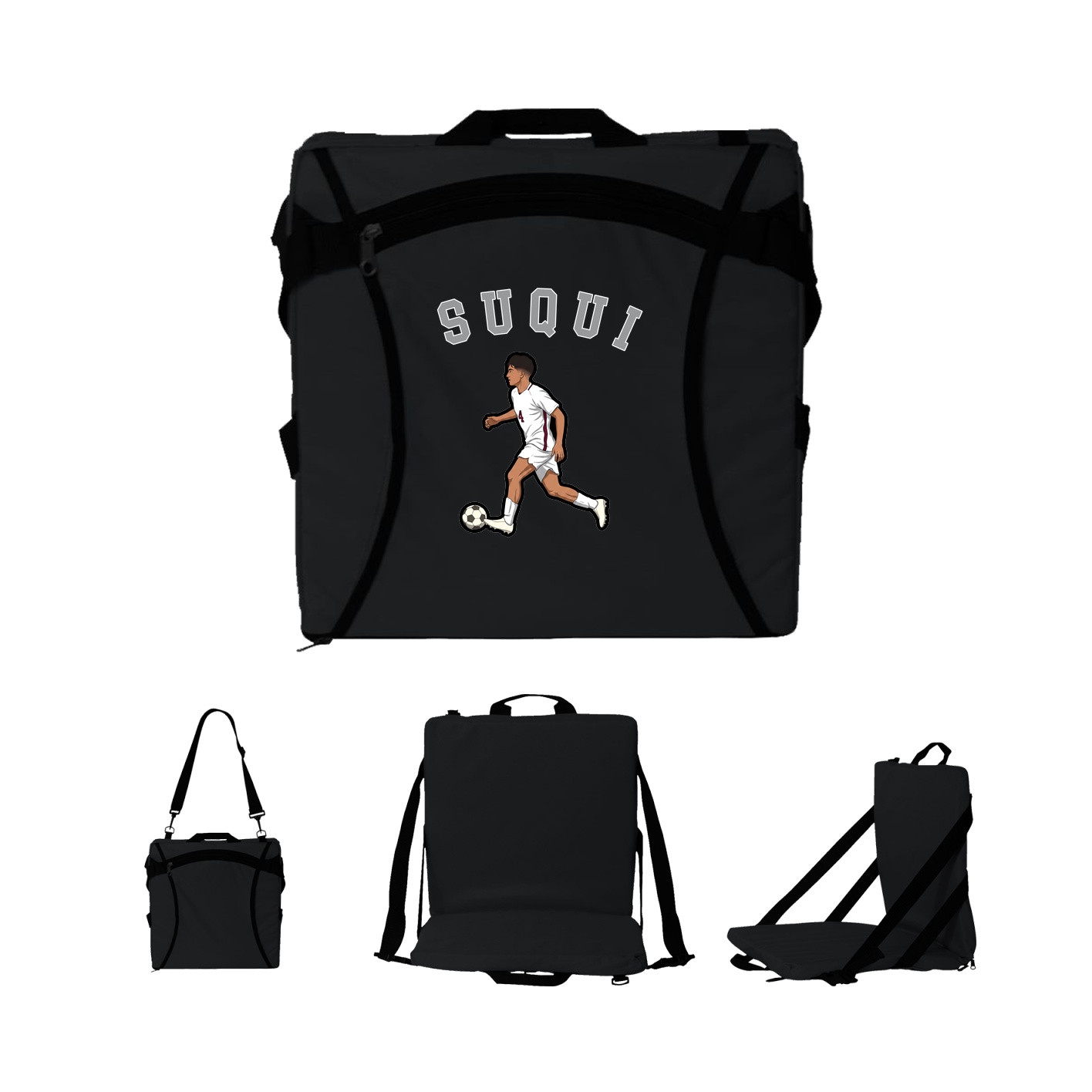 Folding Stadium Seat — Shirsey Arch in Black