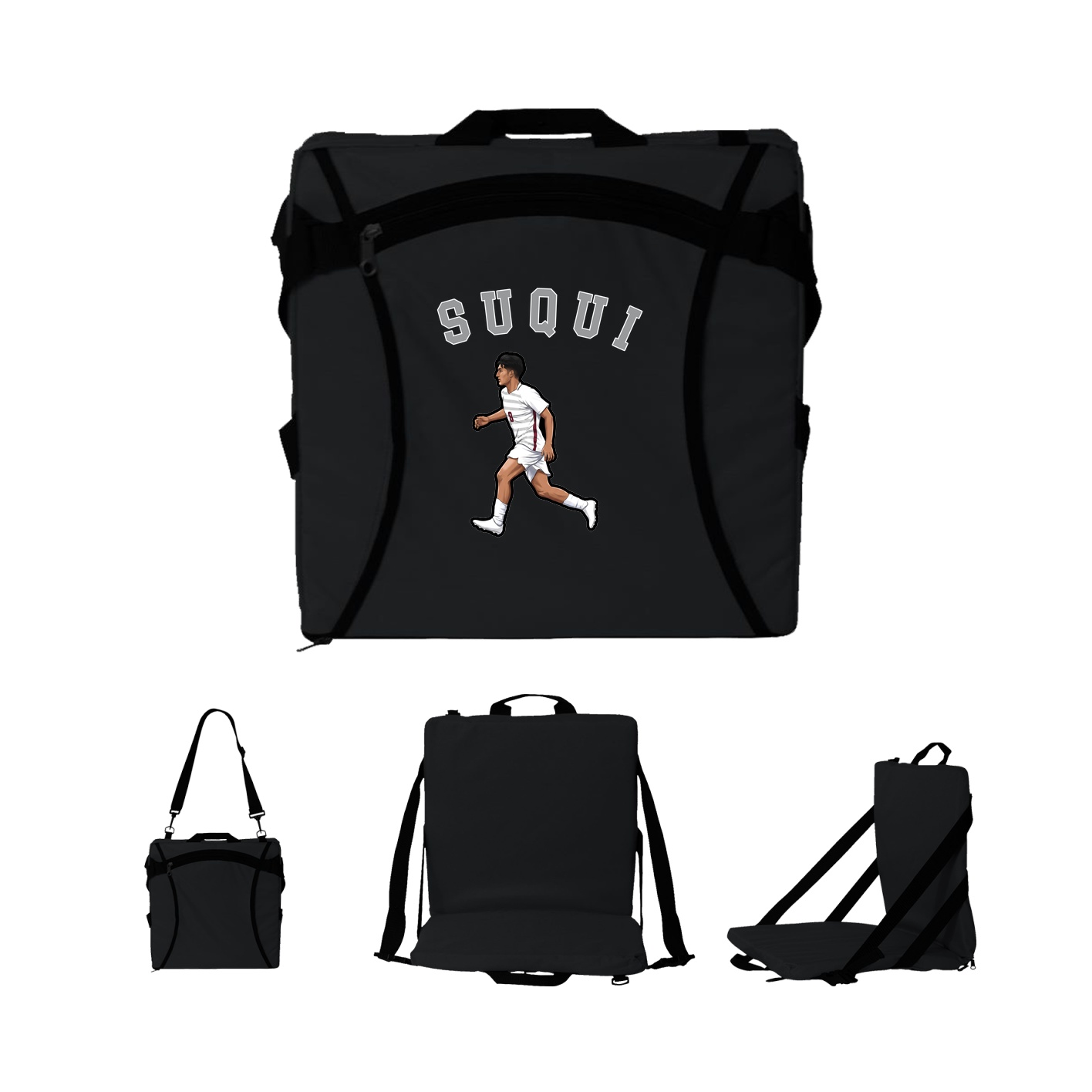 Folding Stadium Seat — Shirsey Arch in Black