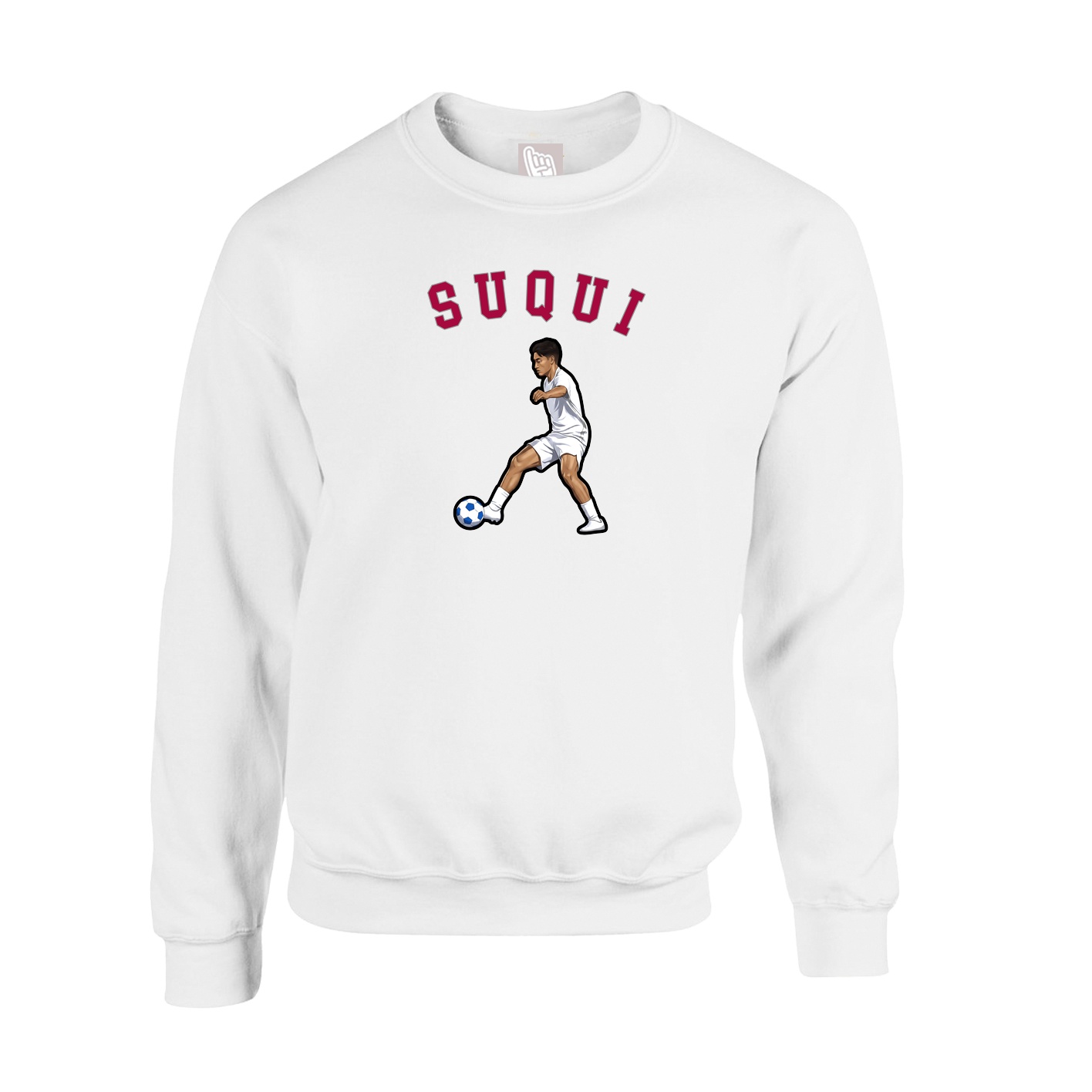 Fleece Crew — Shirsey Arch in White