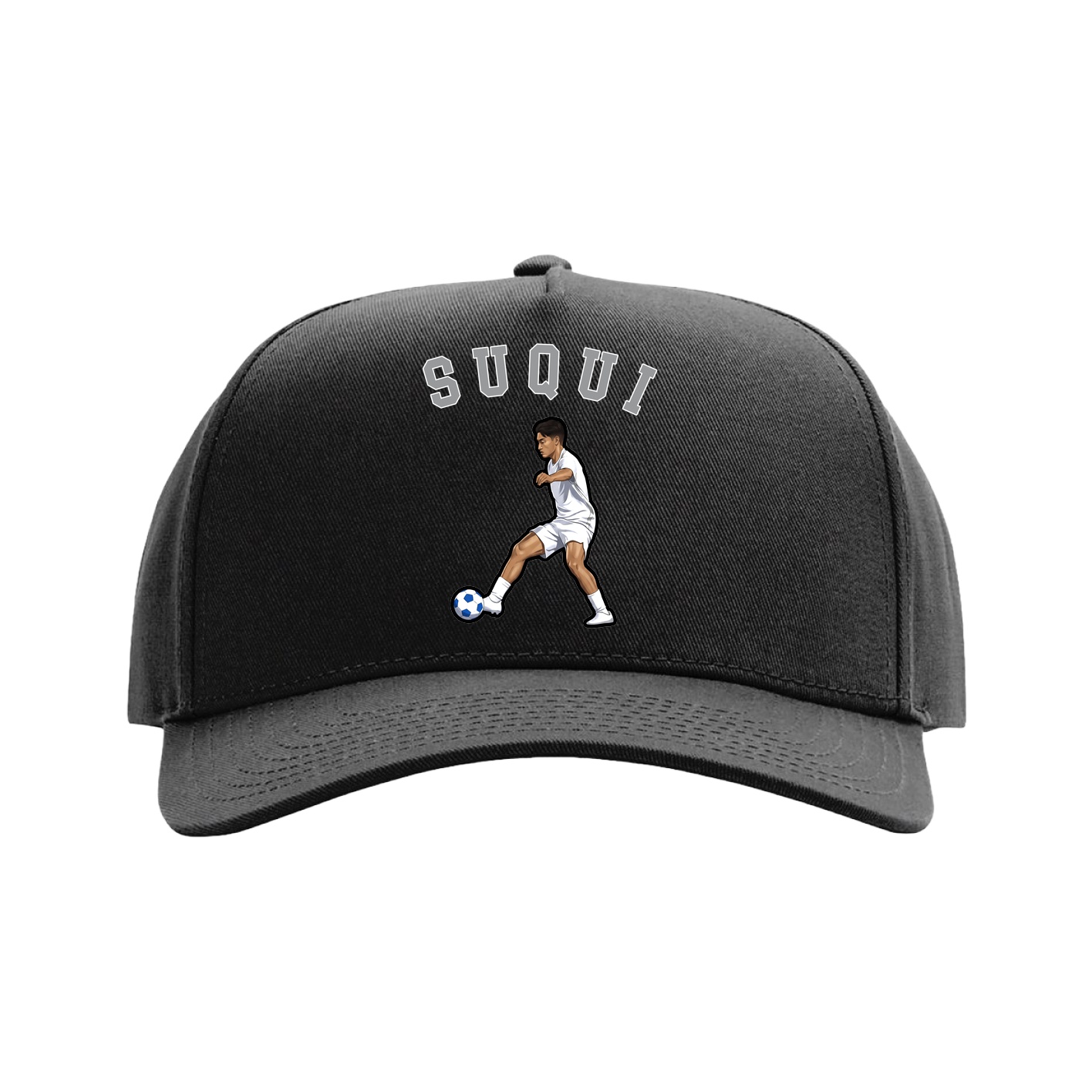 Full Fabric Five-Panel Champ Cap — Shirsey Arch in Black