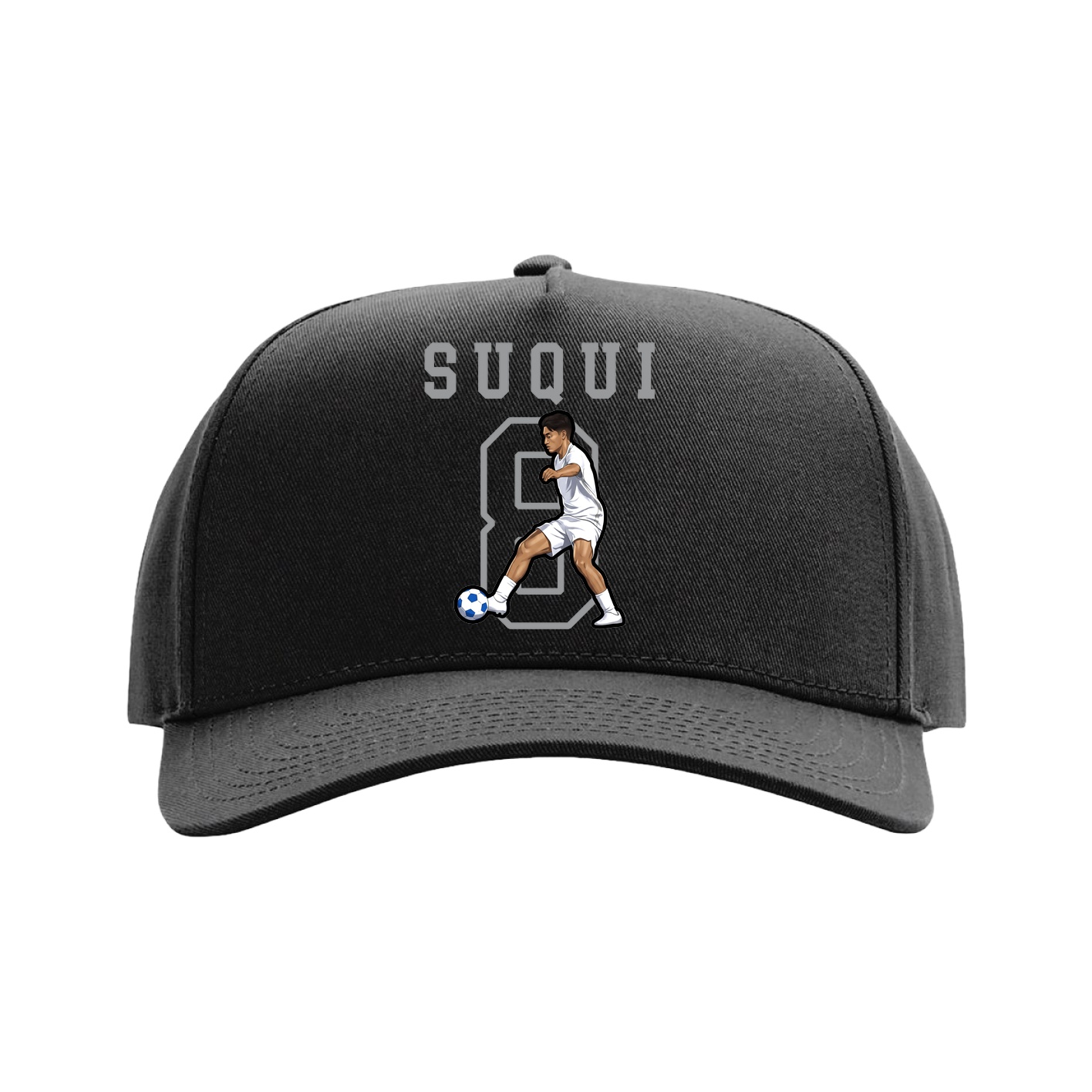 Full Fabric Five-Panel Champ Cap — Shirsey in Black