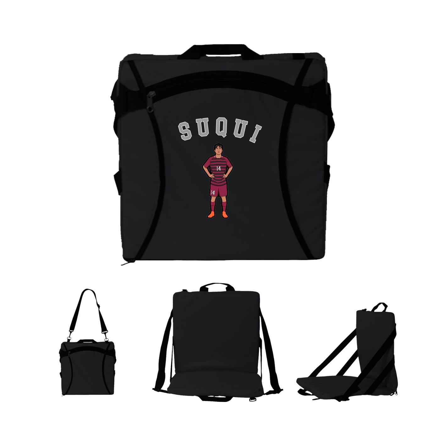Folding Stadium Seat — Shirsey Arch in Black