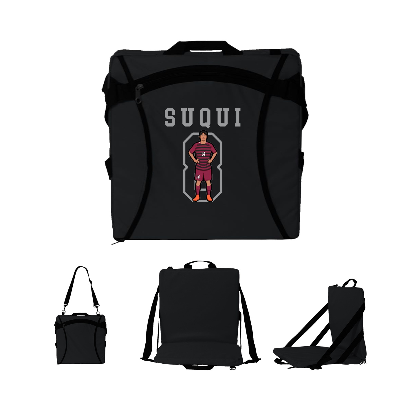 Folding Stadium Seat — Shirsey in Black