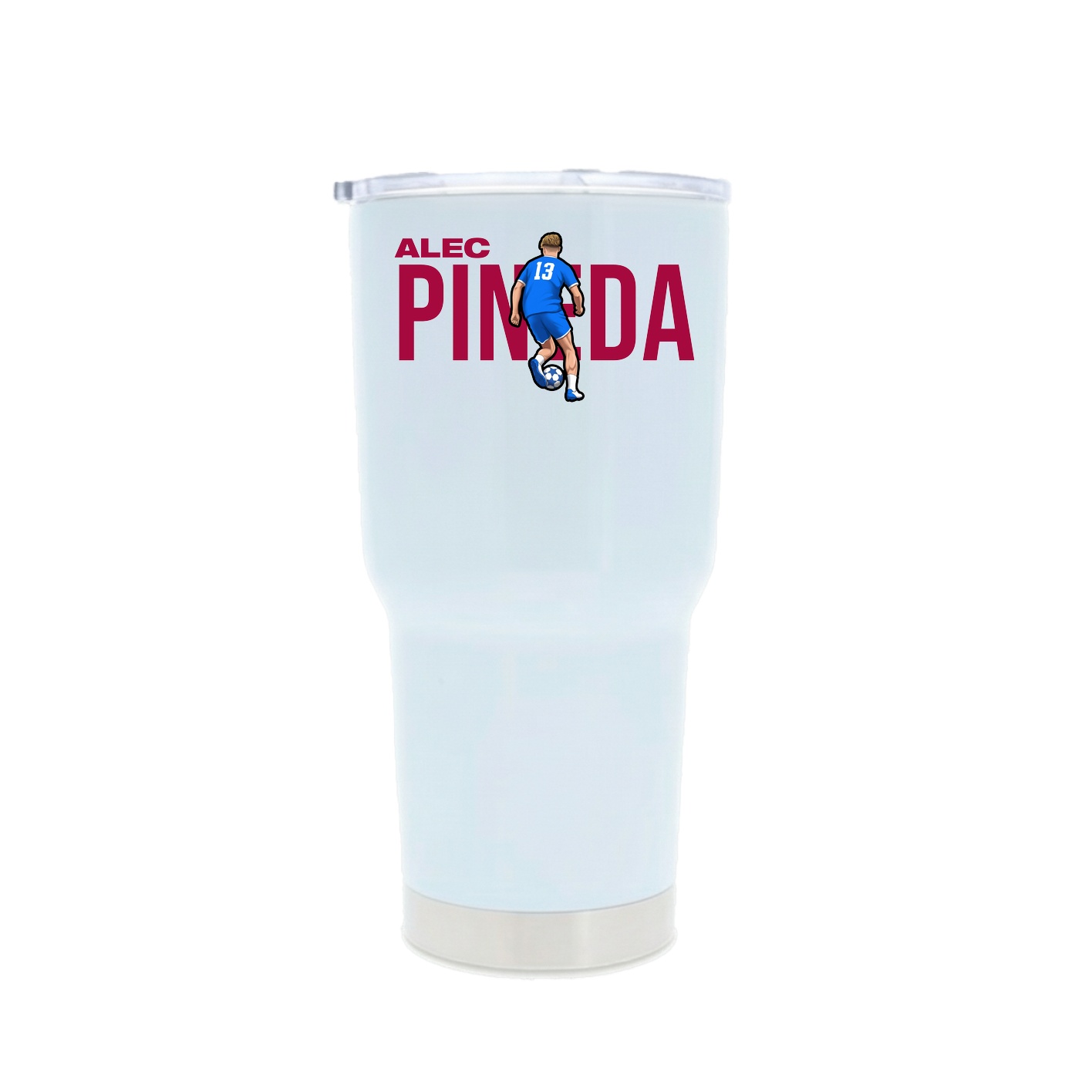 30oz Stainless Steel Tumbler — Player Name in White