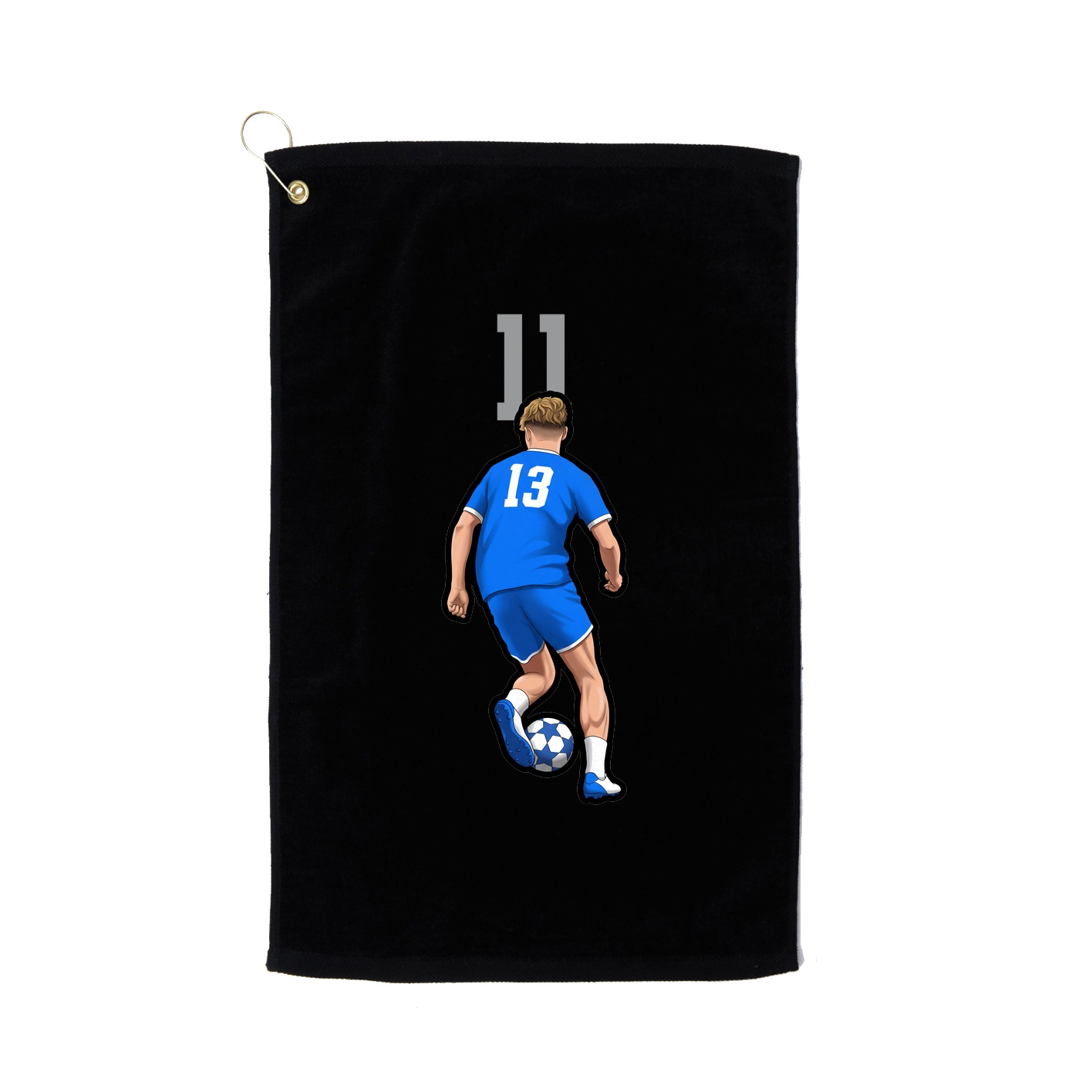 Golf Towel — Number Top in Black