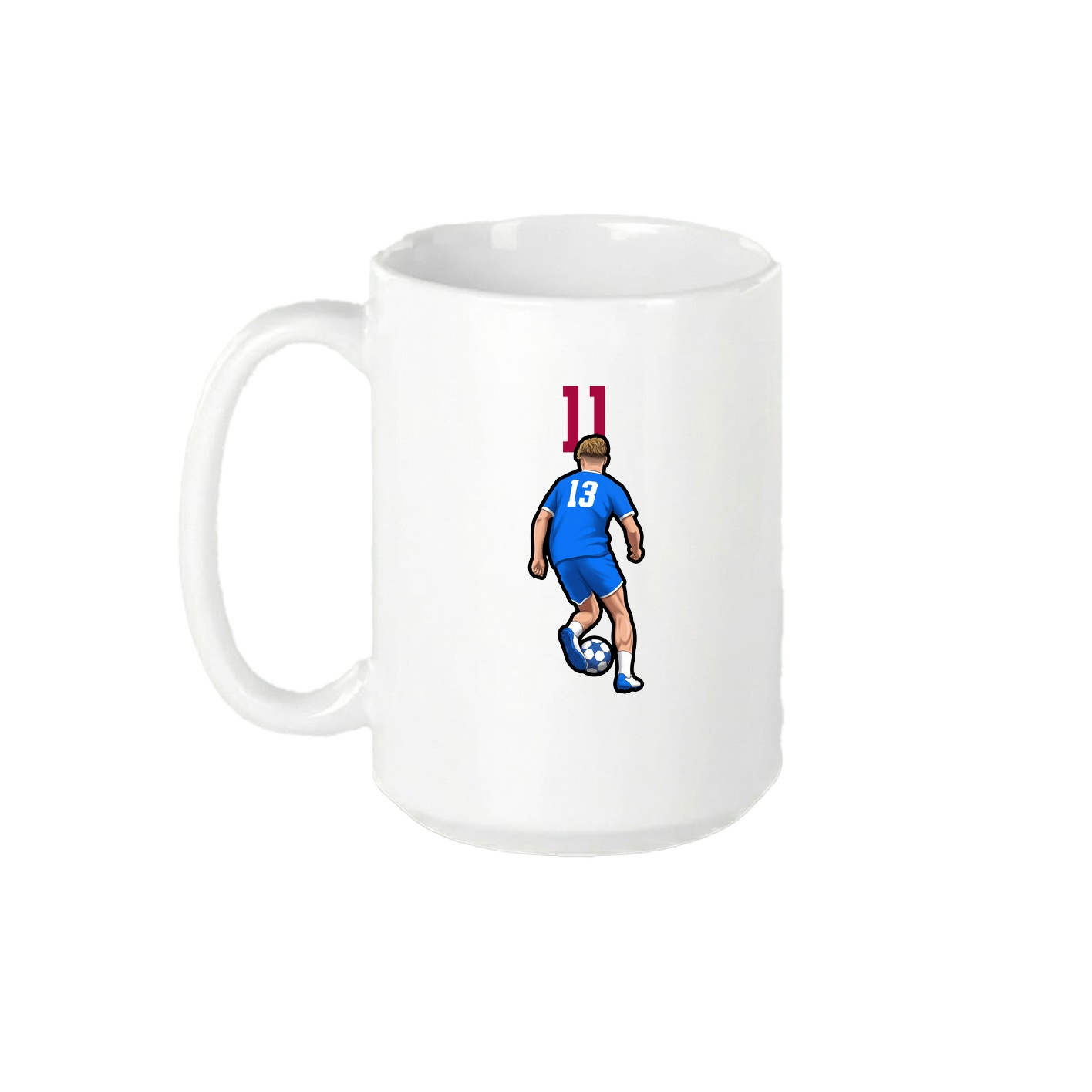 15oz Coffee Mug — Number Top in White