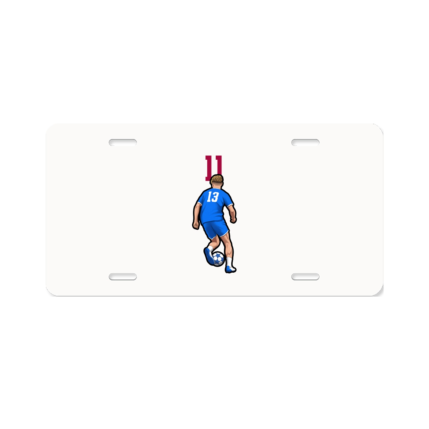 License Plate — Number Top in Classic