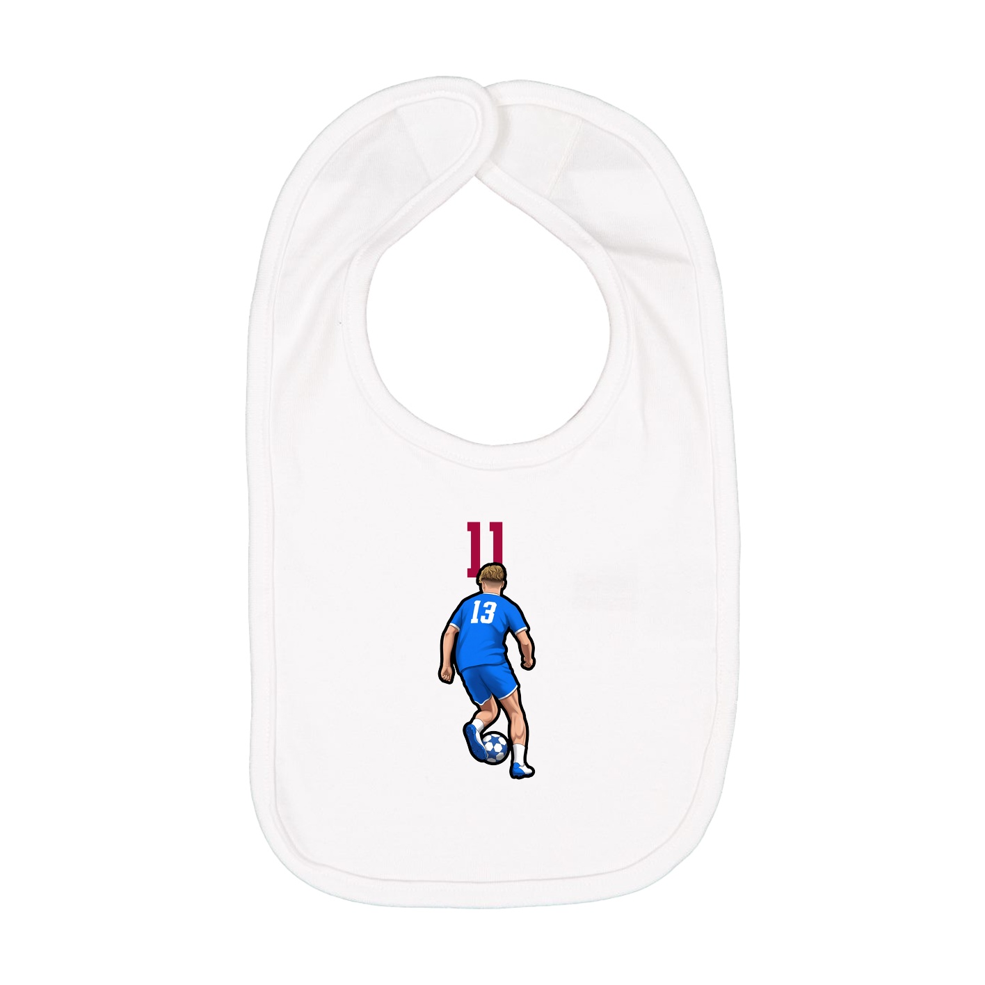 Infant Bib — Number Top in White
