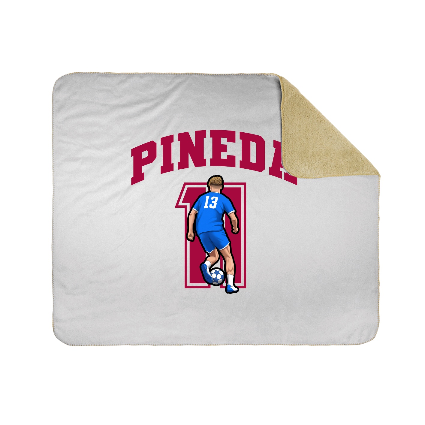 Throw Blanket — Number in White