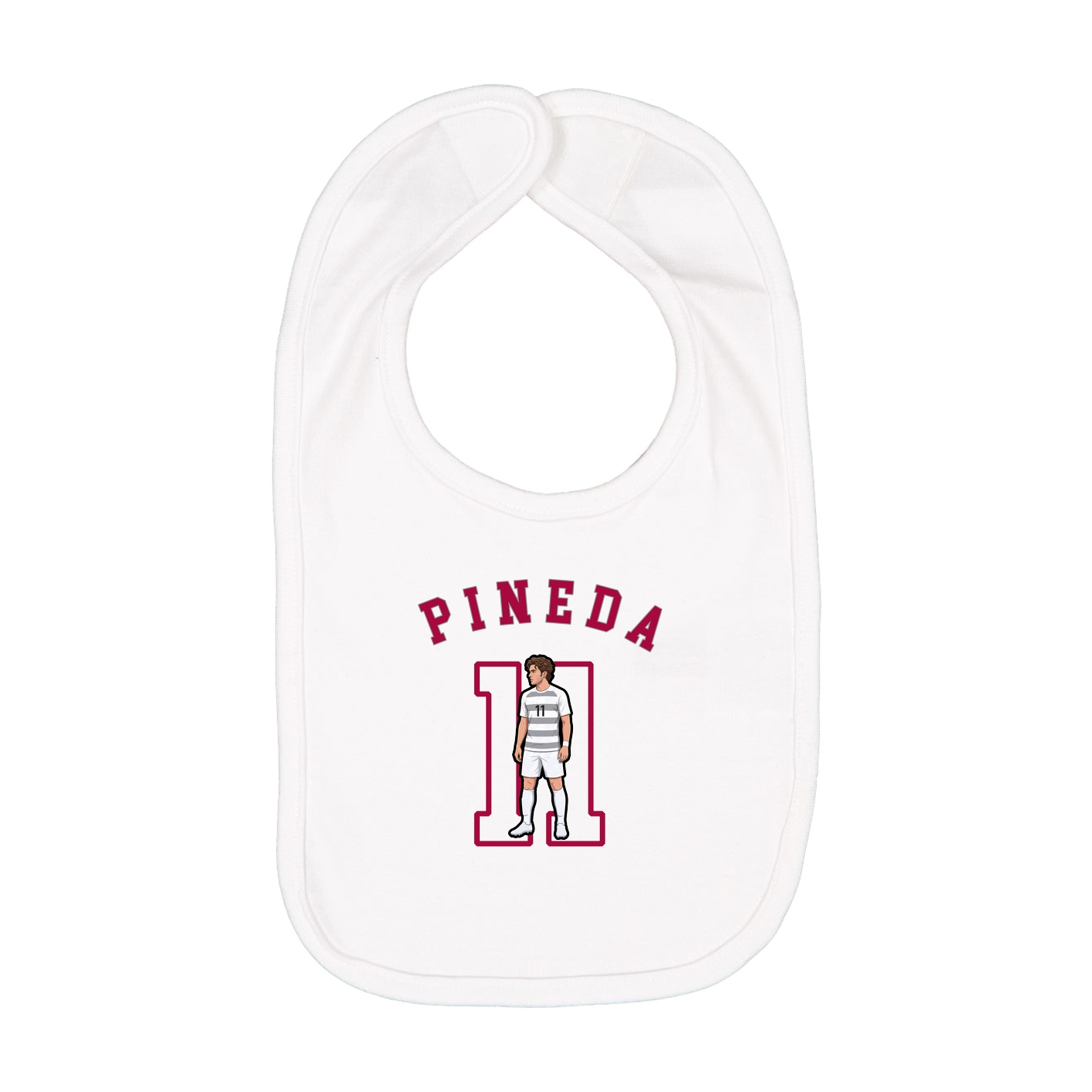 Infant Bib — Shirsey Arch in White