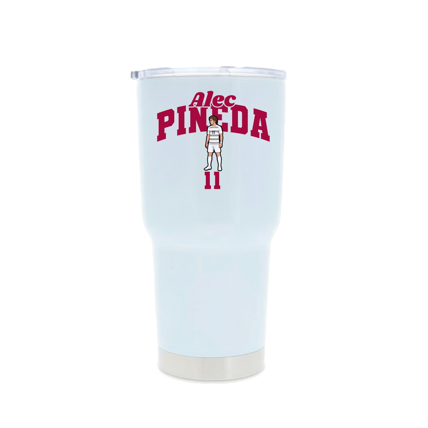 30oz Stainless Steel Tumbler — Signature Arch in White