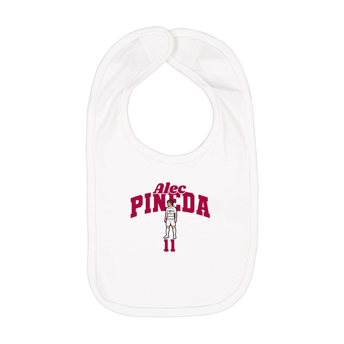 Infant Bib — Signature Arch in White