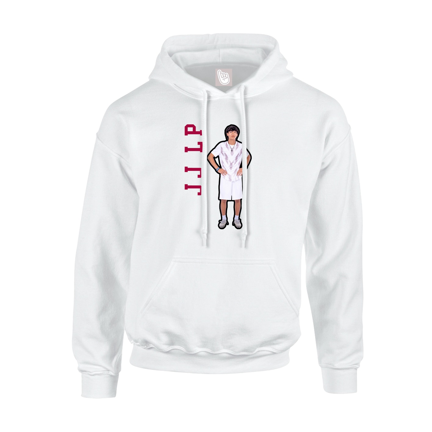Hoodie — Name Vertical in White