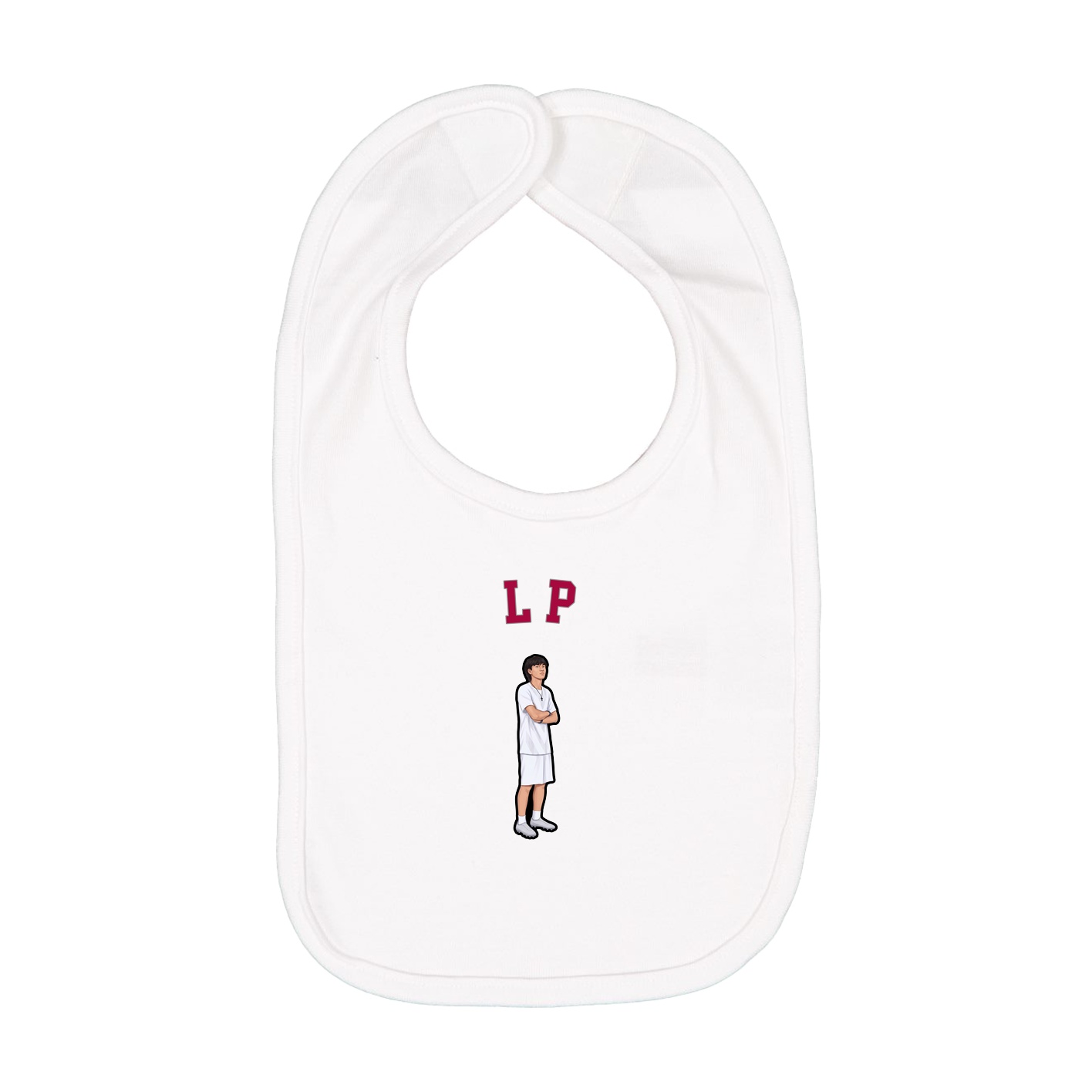 Infant Bib — Shirsey Arch in White
