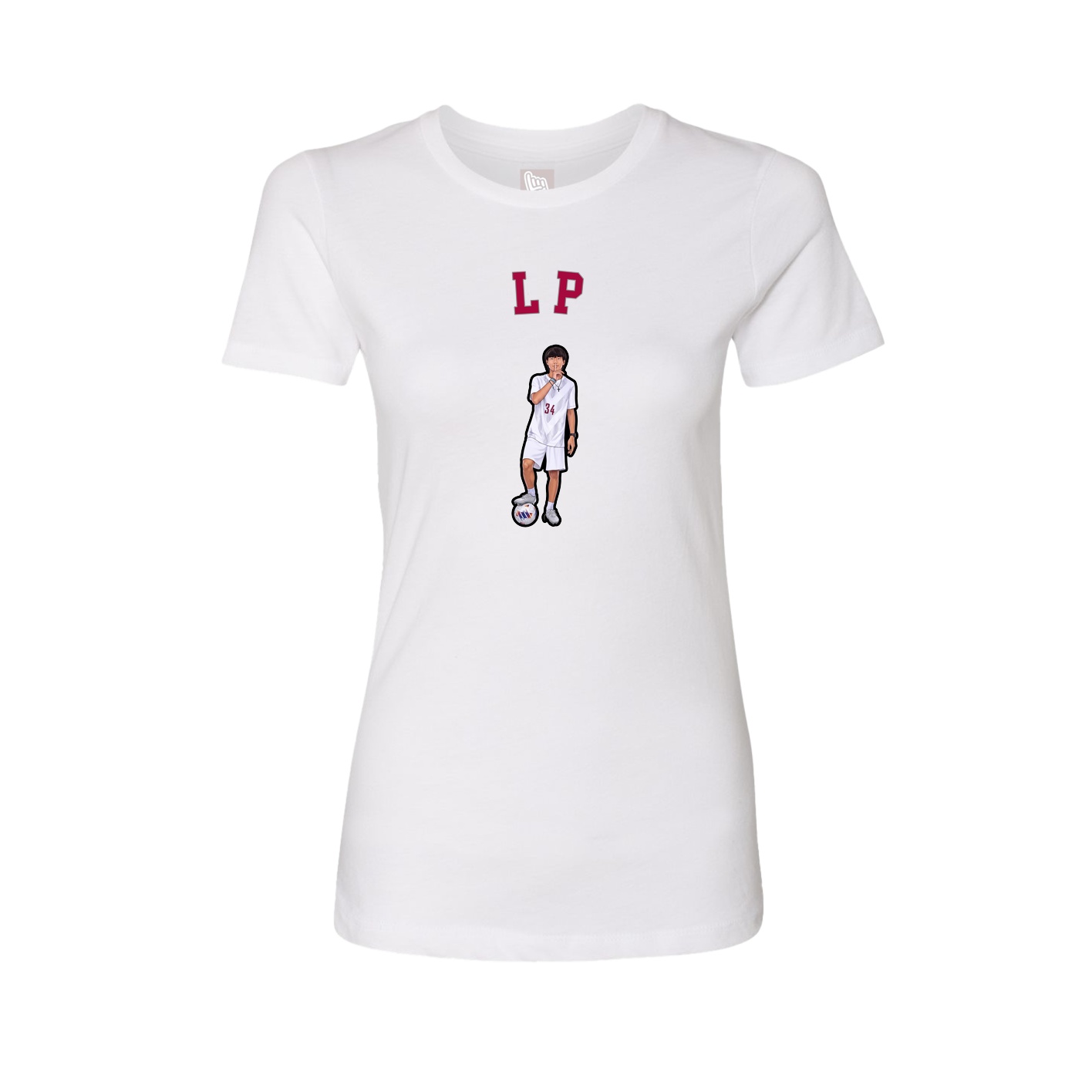 Fitted Women's Tee — Shirsey Arch in White