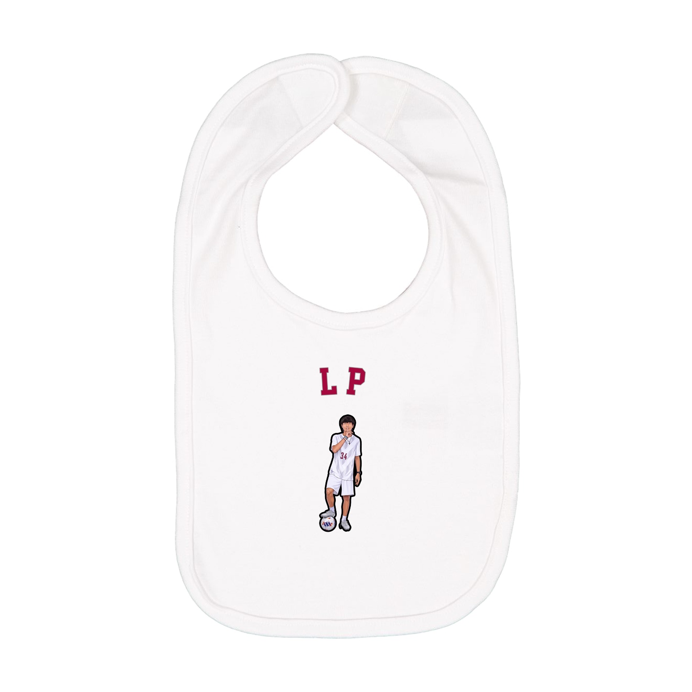 Infant Bib — Shirsey Arch in White