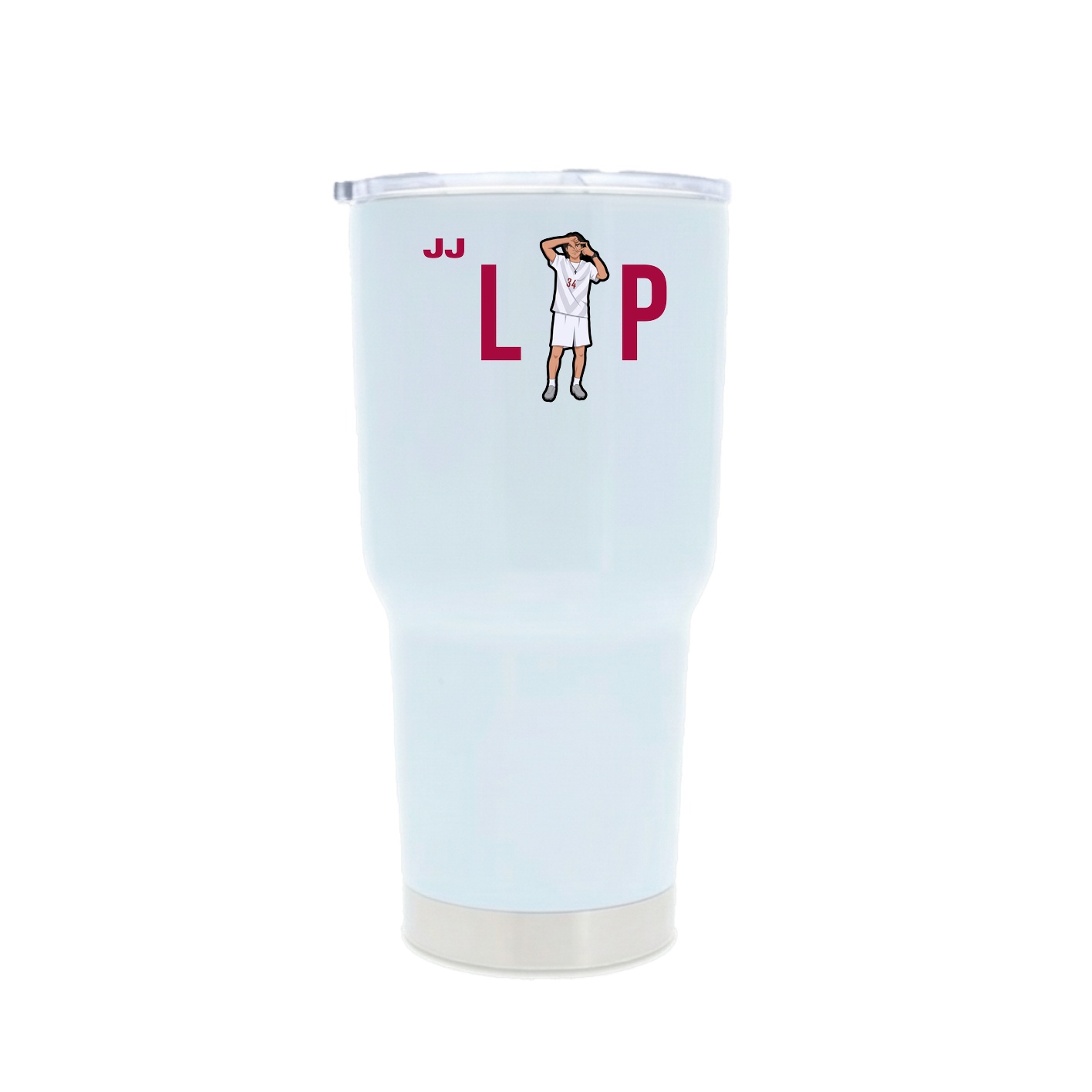 30oz Stainless Steel Tumbler — Player Name in White