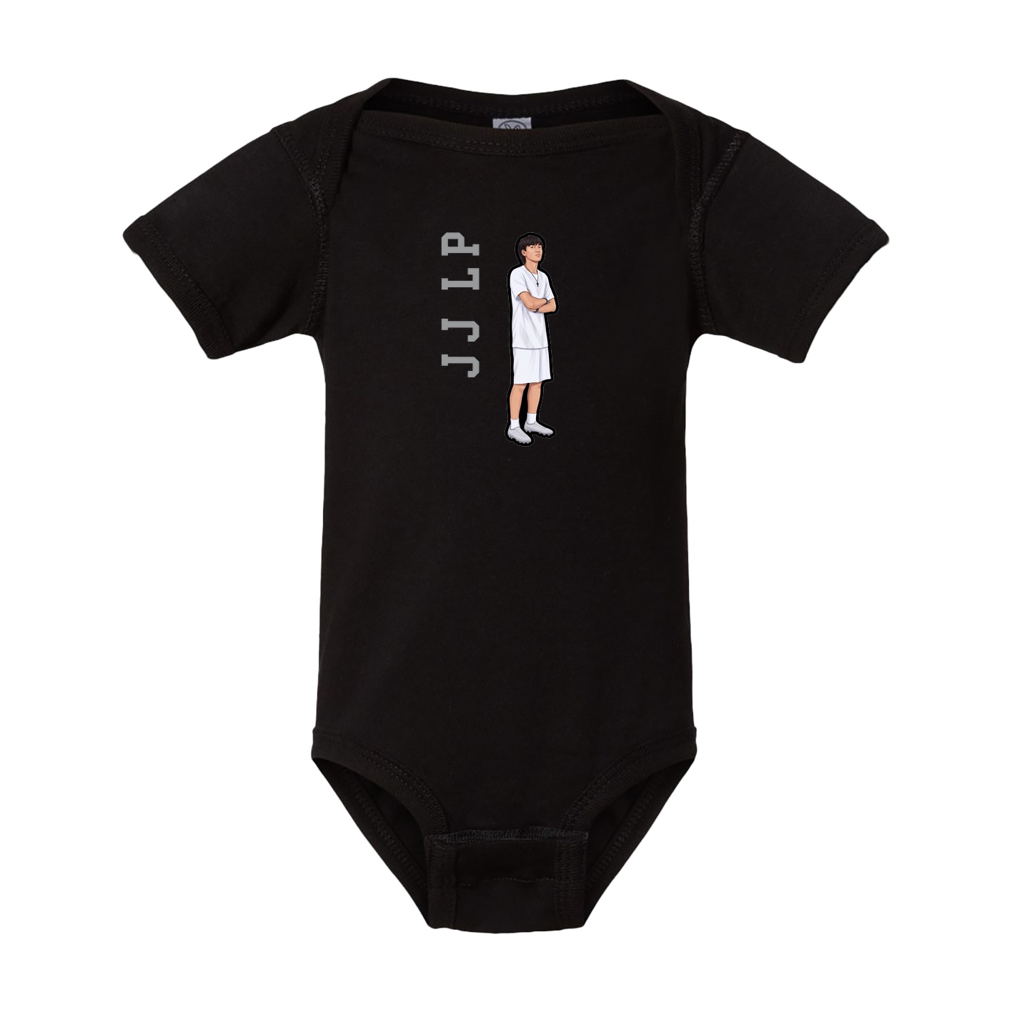 Baby Onesie — Name Vertical in Black