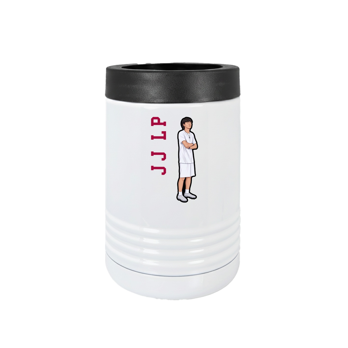 Beverage Holder — Name Vertical in White