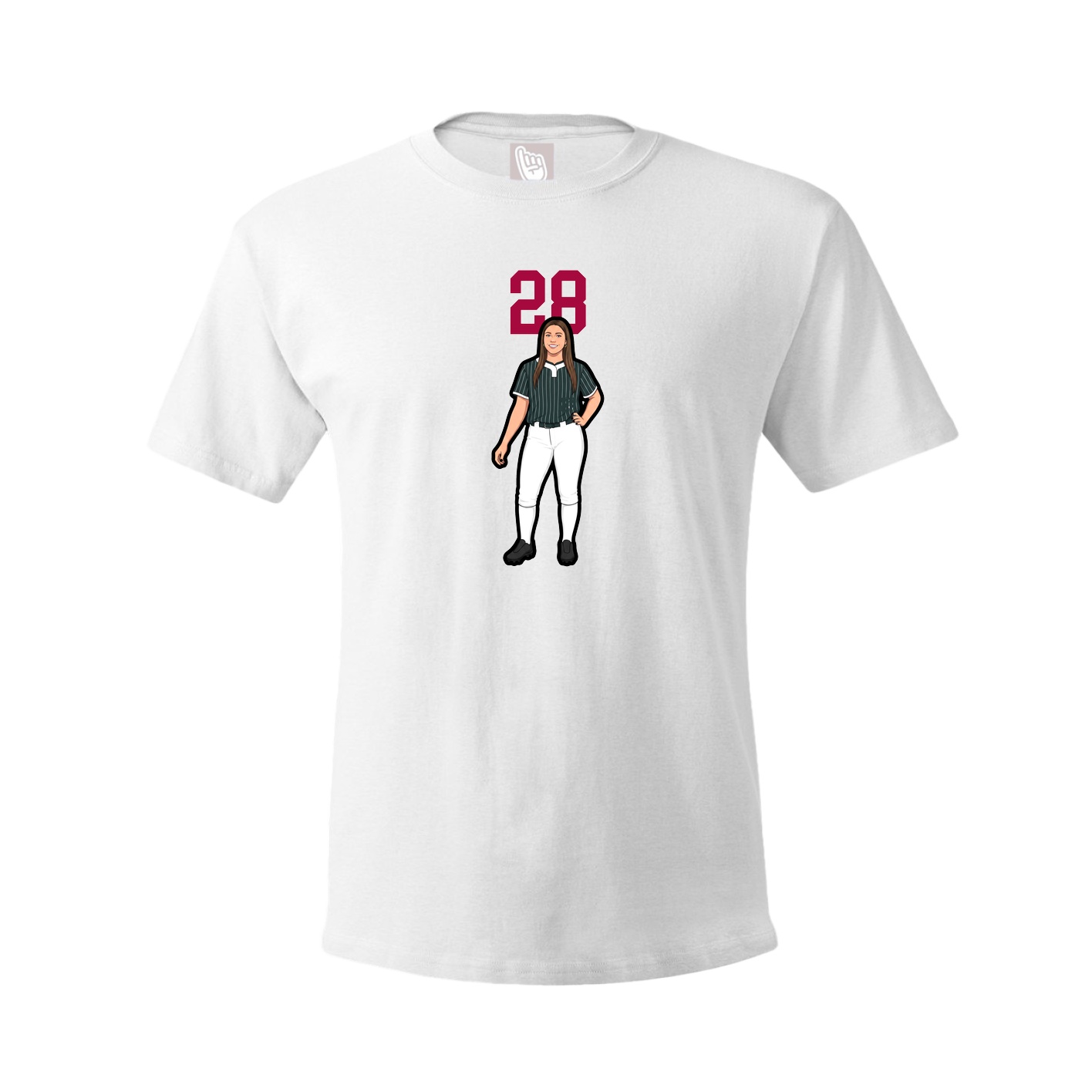 Tee — Number Top in White