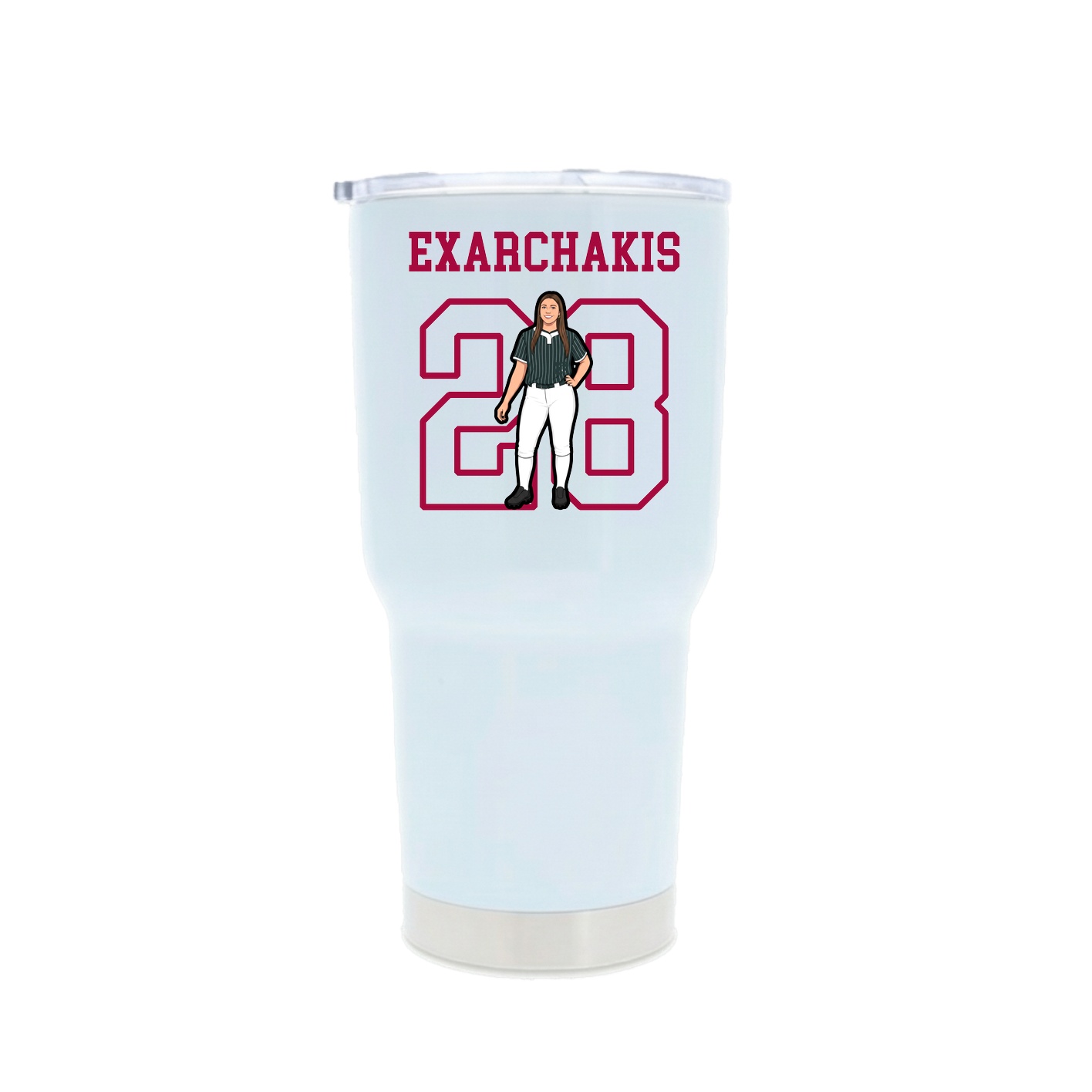 30oz Stainless Steel Tumbler — Shirsey in White