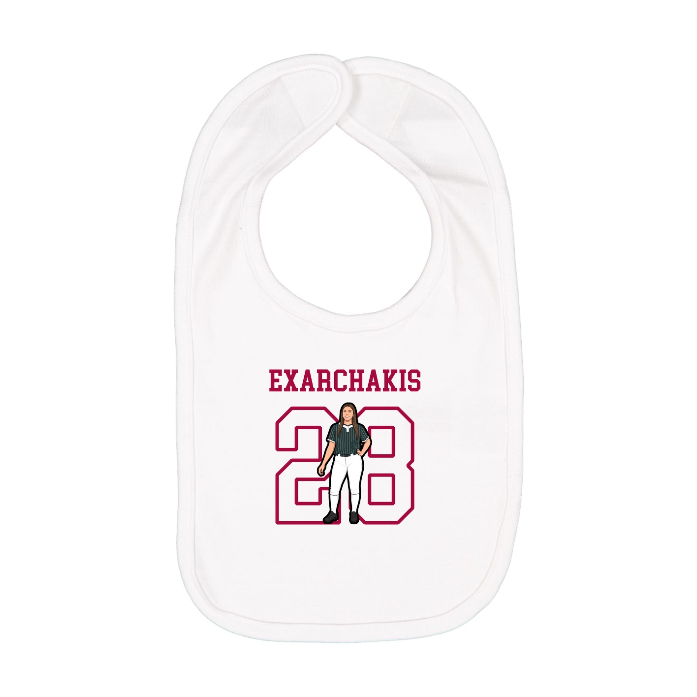 Infant Bib — Shirsey in White