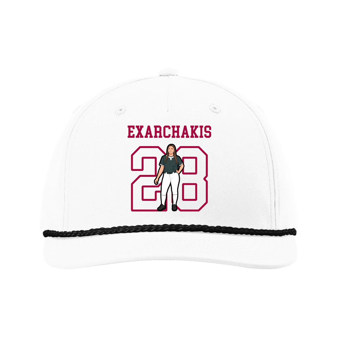 Five-Panel Classic Rope Cap — Shirsey in White