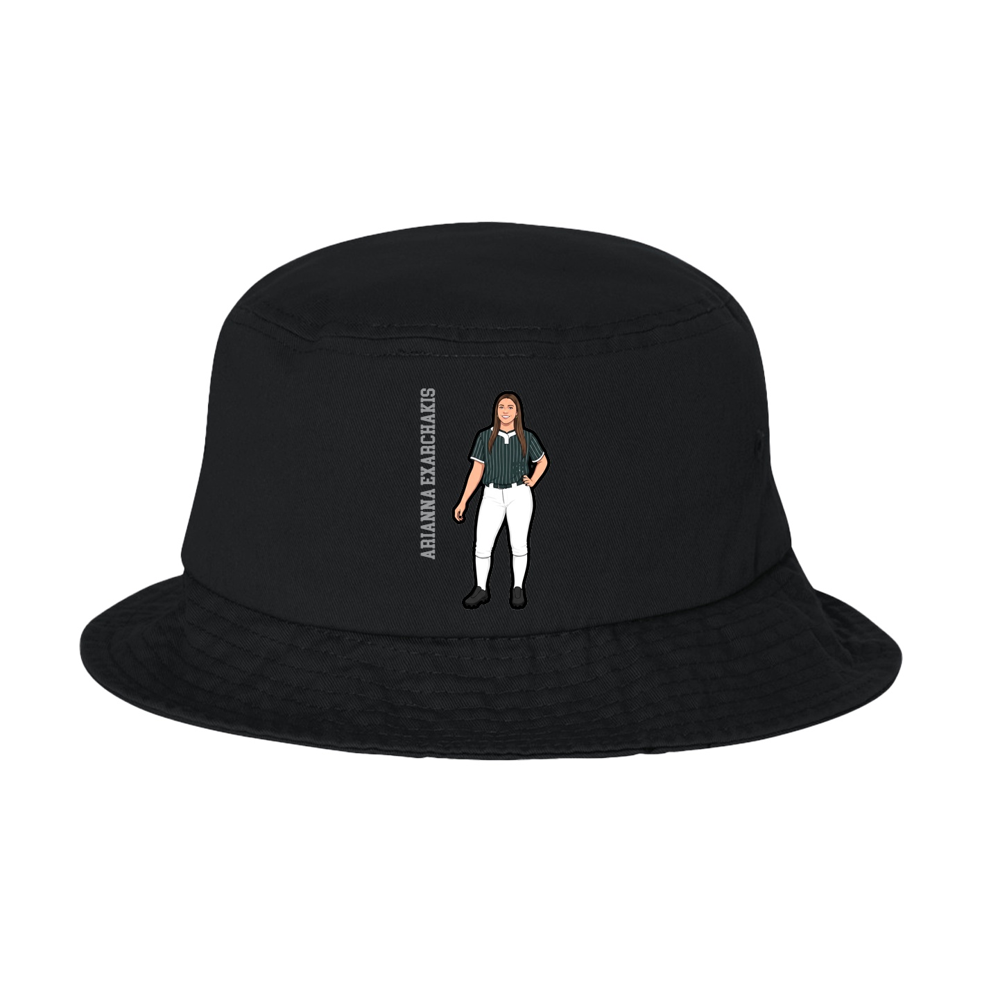 Bucket Cap — Name Vertical in Black
