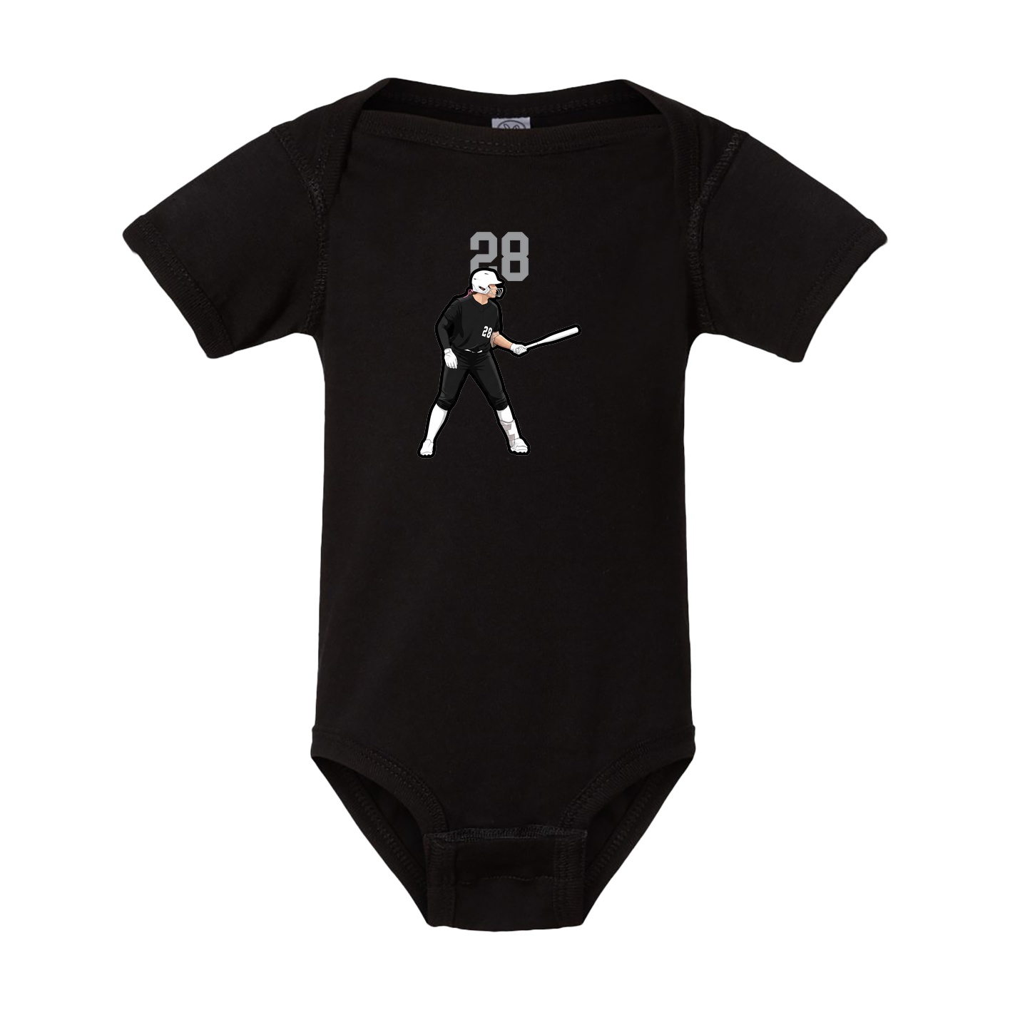Baby Onesie — Number Top in Black