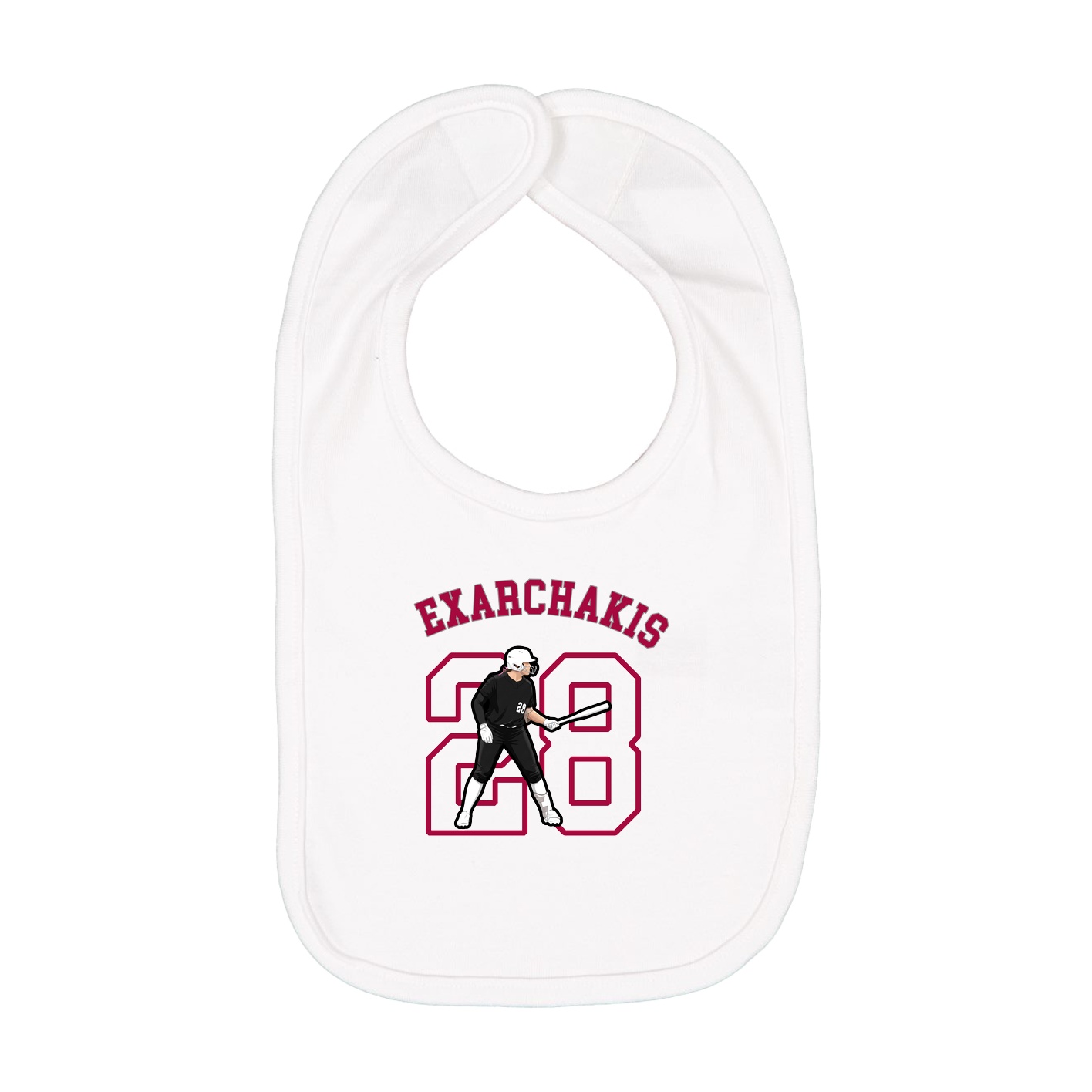 Infant Bib — Shirsey Arch in White