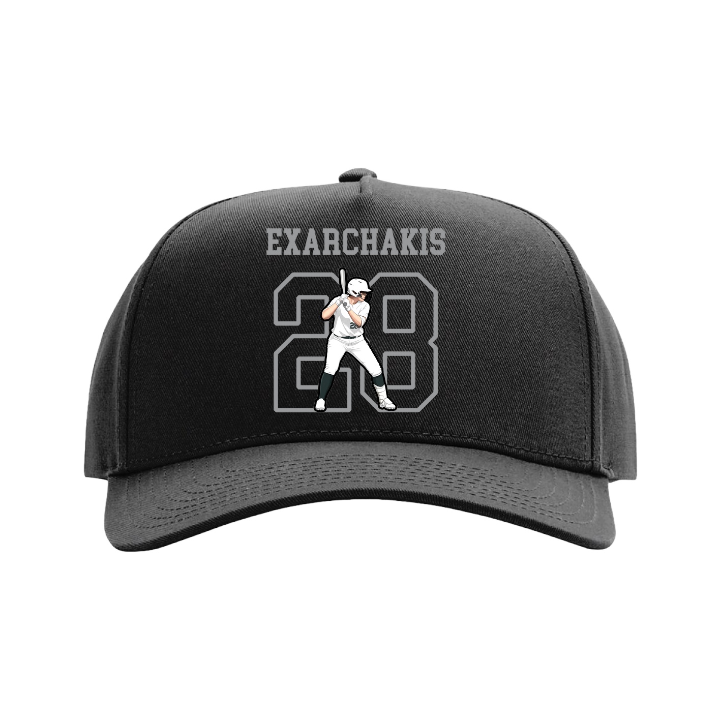Full Fabric Five-Panel Champ Cap — Shirsey in Black